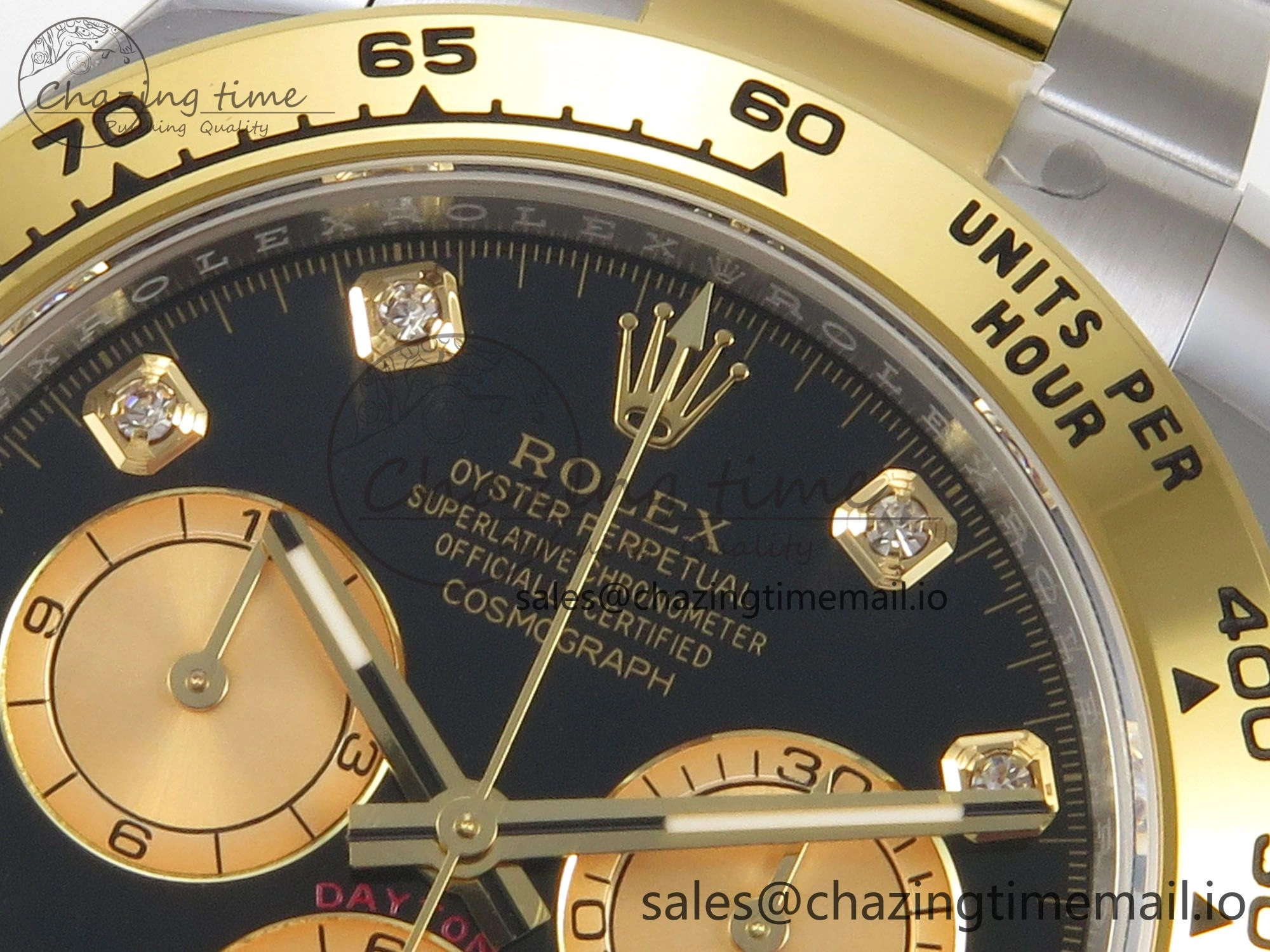 Daytona 126503 THBF 1:1 Best Edition Black YG Diamonds Dial on SS YG Bracelet SH4131