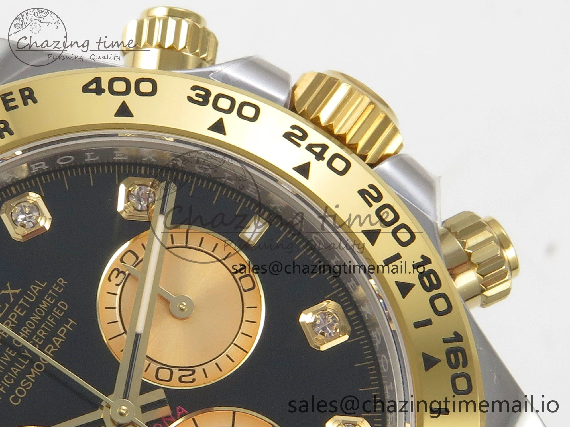 Daytona 126503 THBF 1:1 Best Edition Black YG Diamonds Dial on SS YG Bracelet SH4131