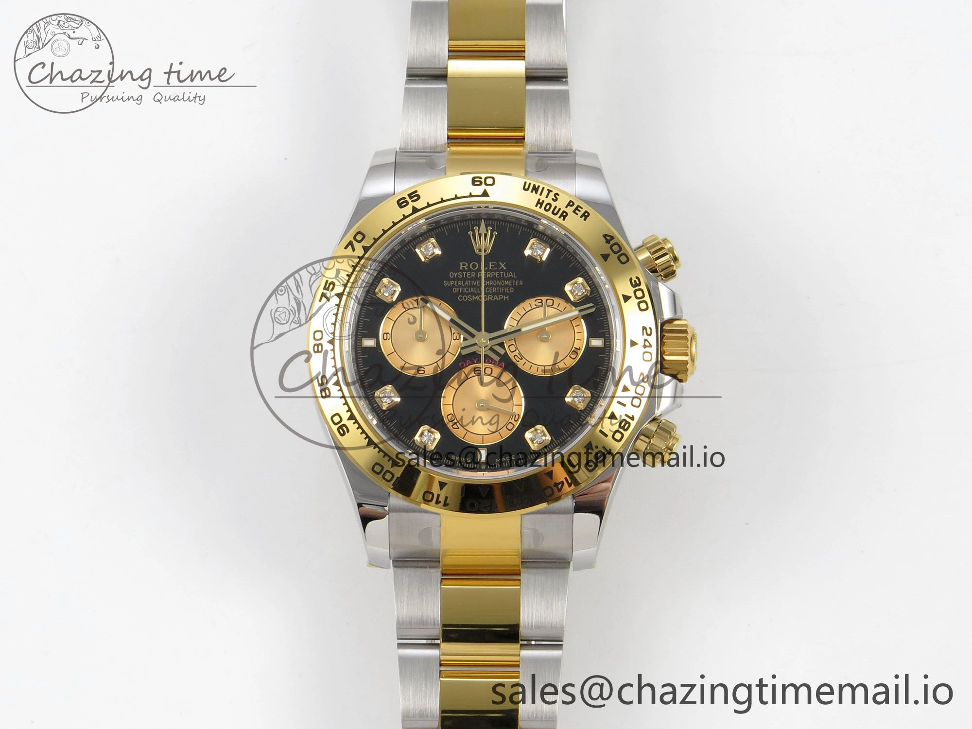 Daytona 126503 THBF 1:1 Best Edition Black YG Diamonds Dial on SS YG Bracelet SH4131