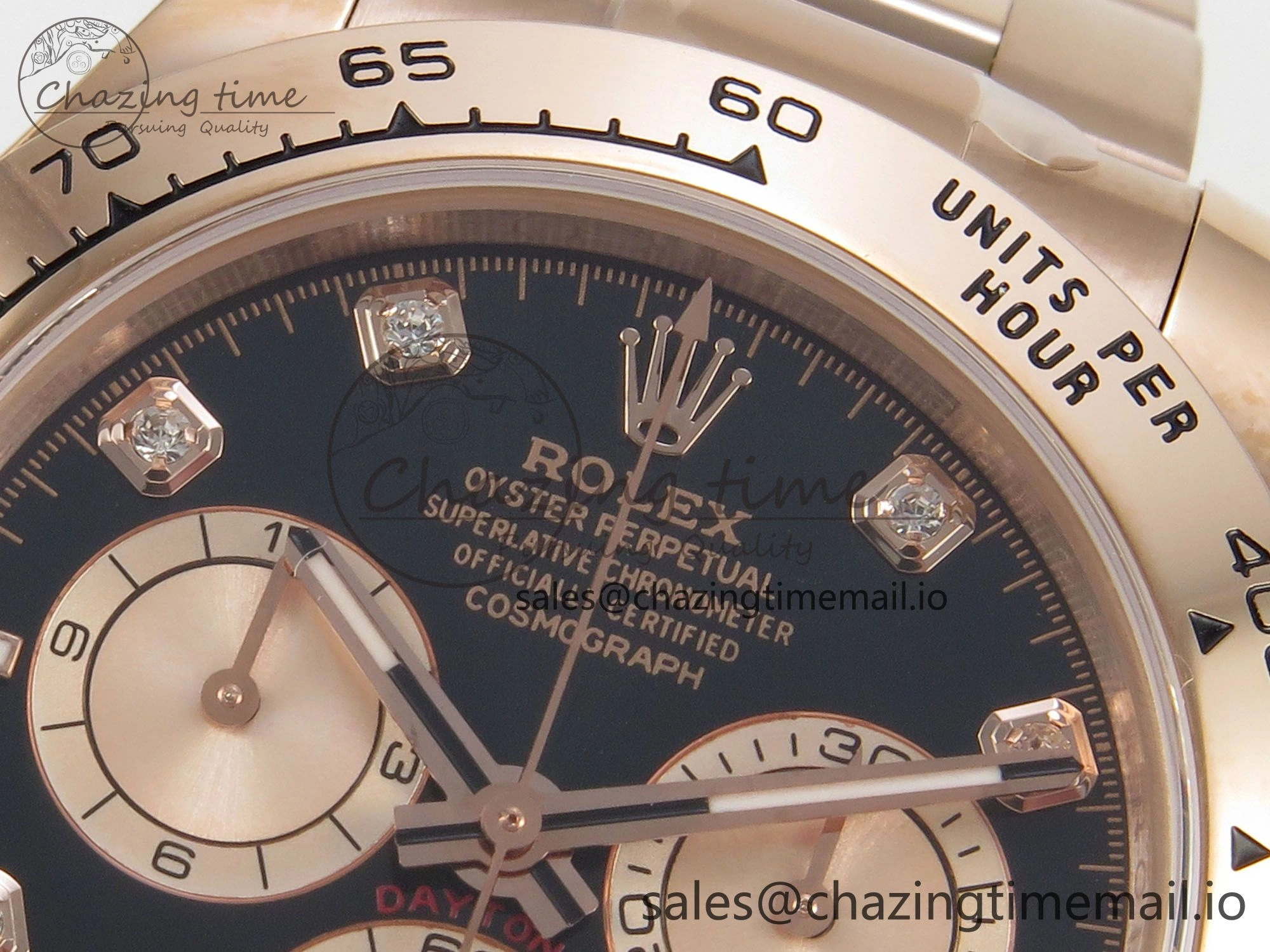 Daytona 126505 1:1 Best Edition Clean RG Black Diamonds Dial on RG Bracelet Super Clone DD4131