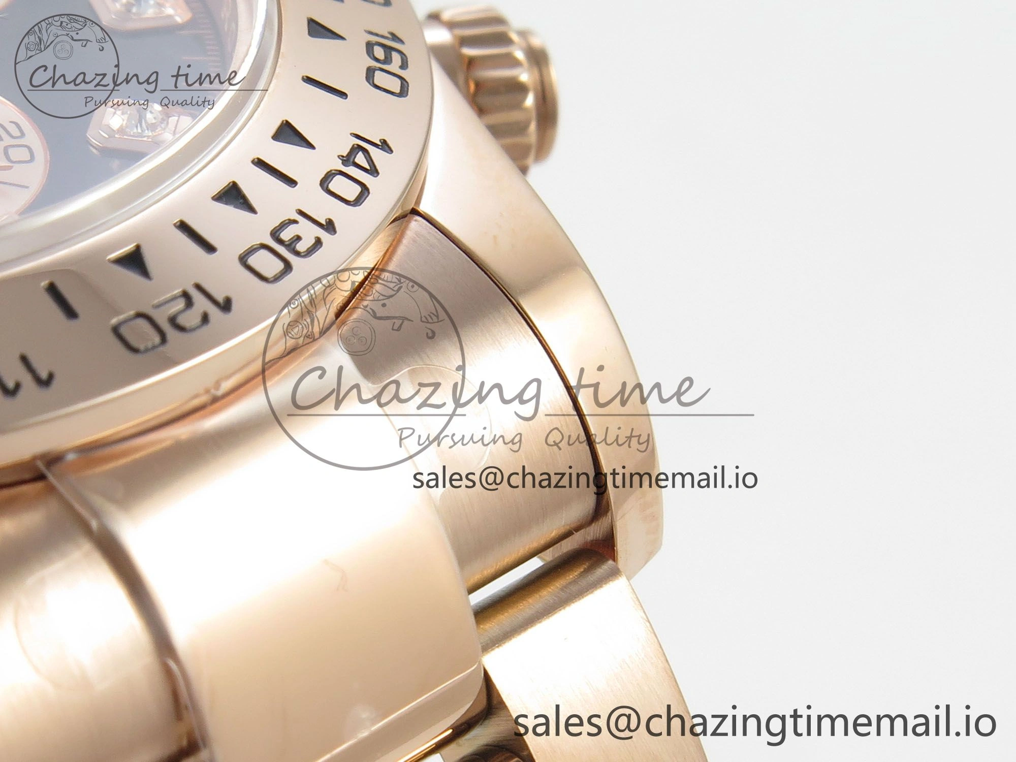 Daytona 126505 1:1 Best Edition Clean RG Black Diamonds Dial on RG Bracelet Super Clone DD4131