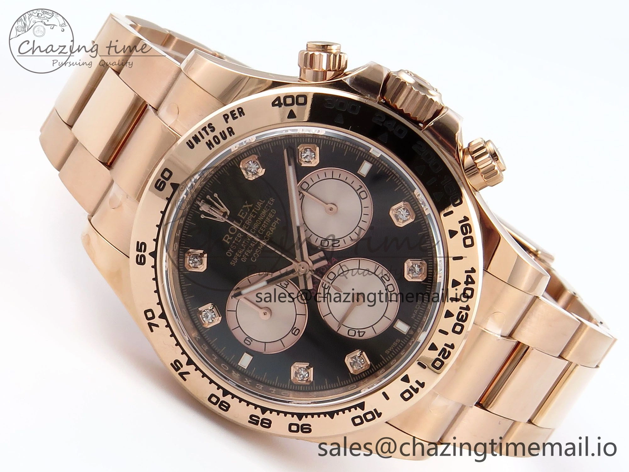Daytona 126505 APSF 1:1 Best Edition Black RG Dial on RG Braclet SH4131