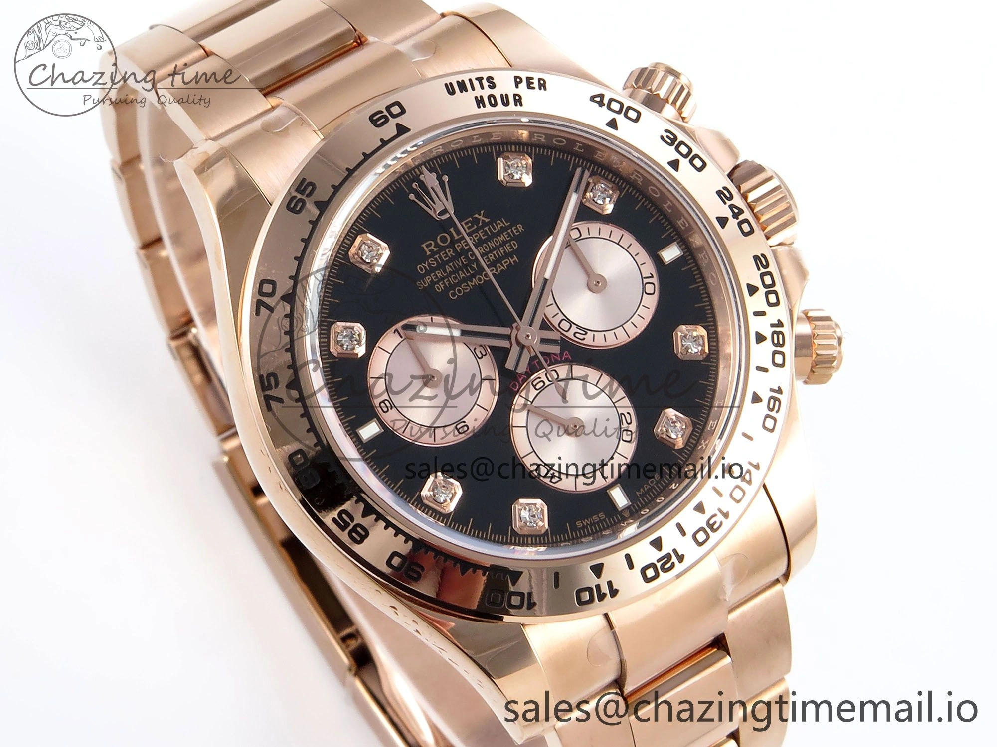 Daytona 126505 APSF 1:1 Best Edition Black RG Dial on RG Braclet SH4131