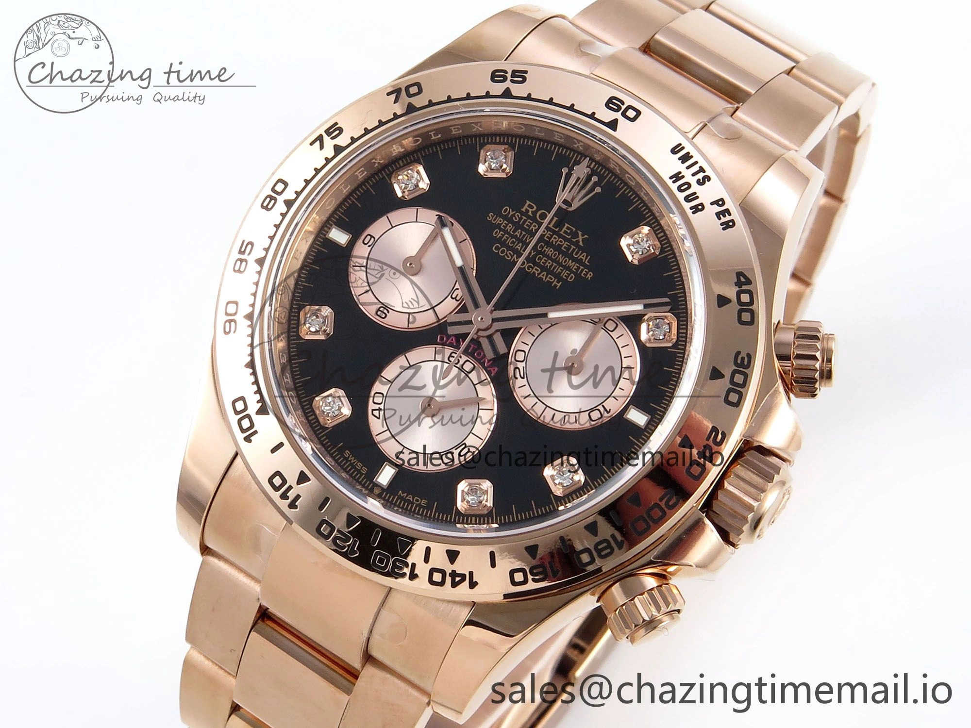 Daytona 126505 APSF 1:1 Best Edition Black RG Dial on RG Braclet SH4131