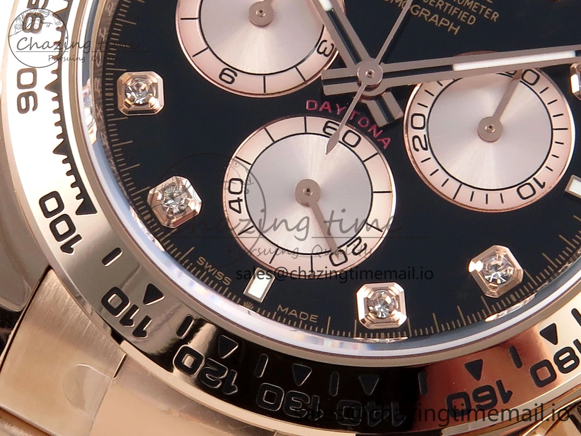 Daytona 126505 APSF 1:1 Best Edition Black RG Dial on RG Braclet SH4131