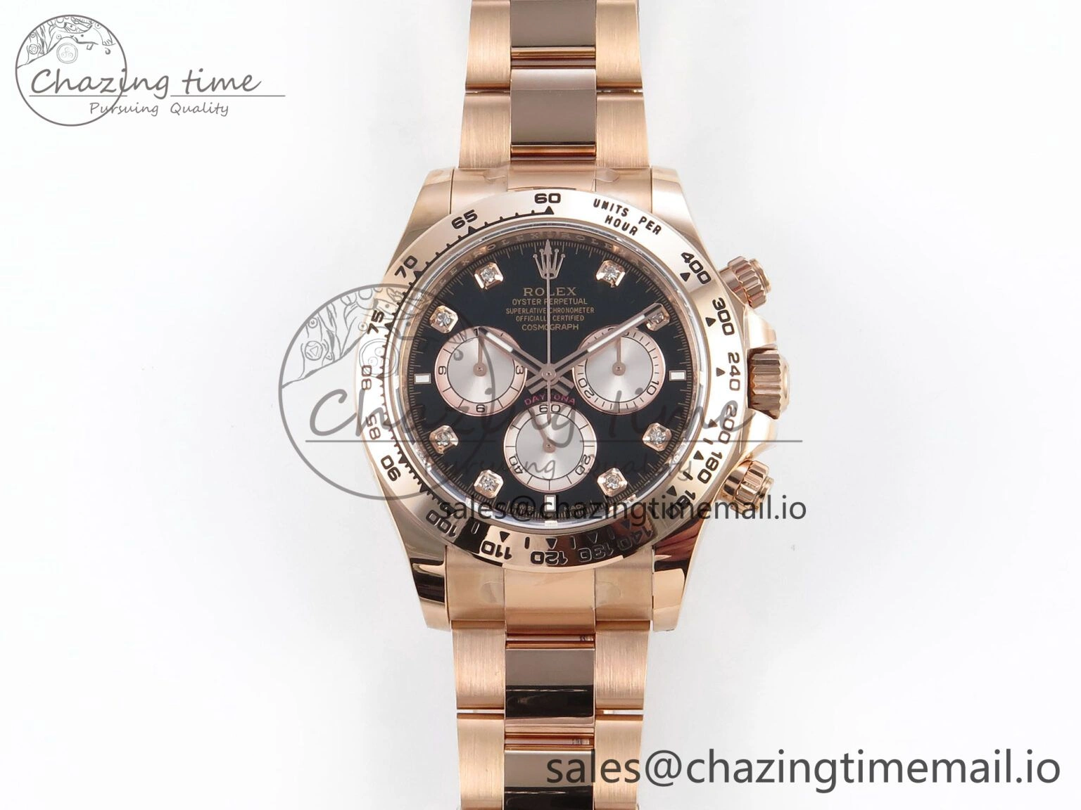 Daytona 126505 APSF 1:1 Best Edition Black RG Dial on RG Braclet SH4131
