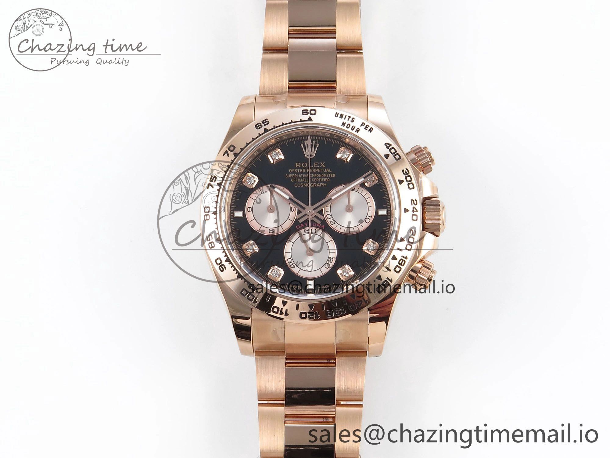 Daytona 126505 APSF 1:1 Best Edition Black RG Dial on RG Braclet SH4131