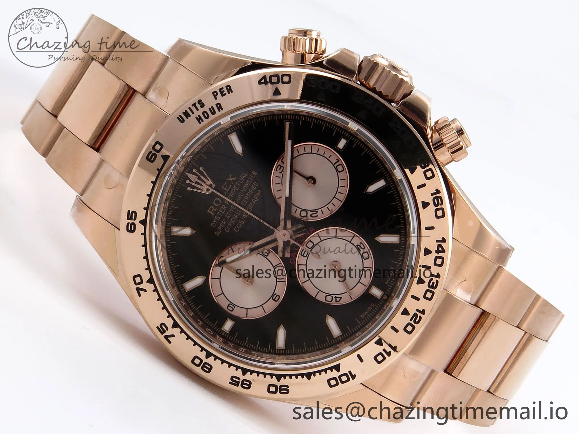 Daytona 126505 APSF 1:1 Best Edition RG Black Dial on RG Bracelet SH4131