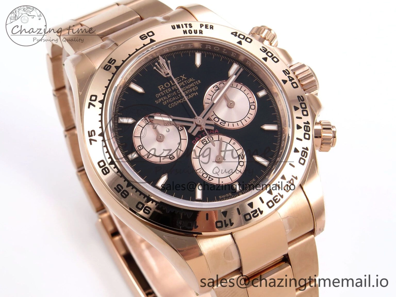 Daytona 126505 APSF 1:1 Best Edition RG Black Dial on RG Bracelet SH4131