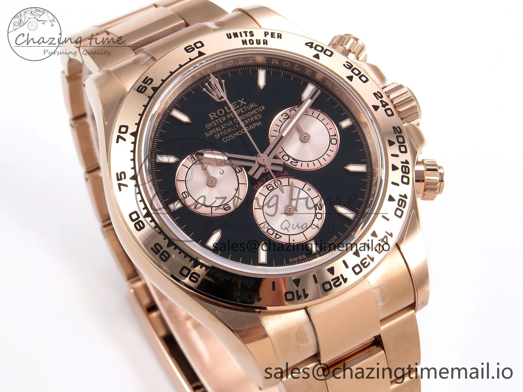Daytona 126505 APSF 1:1 Best Edition RG Black Dial on RG Bracelet SH4131