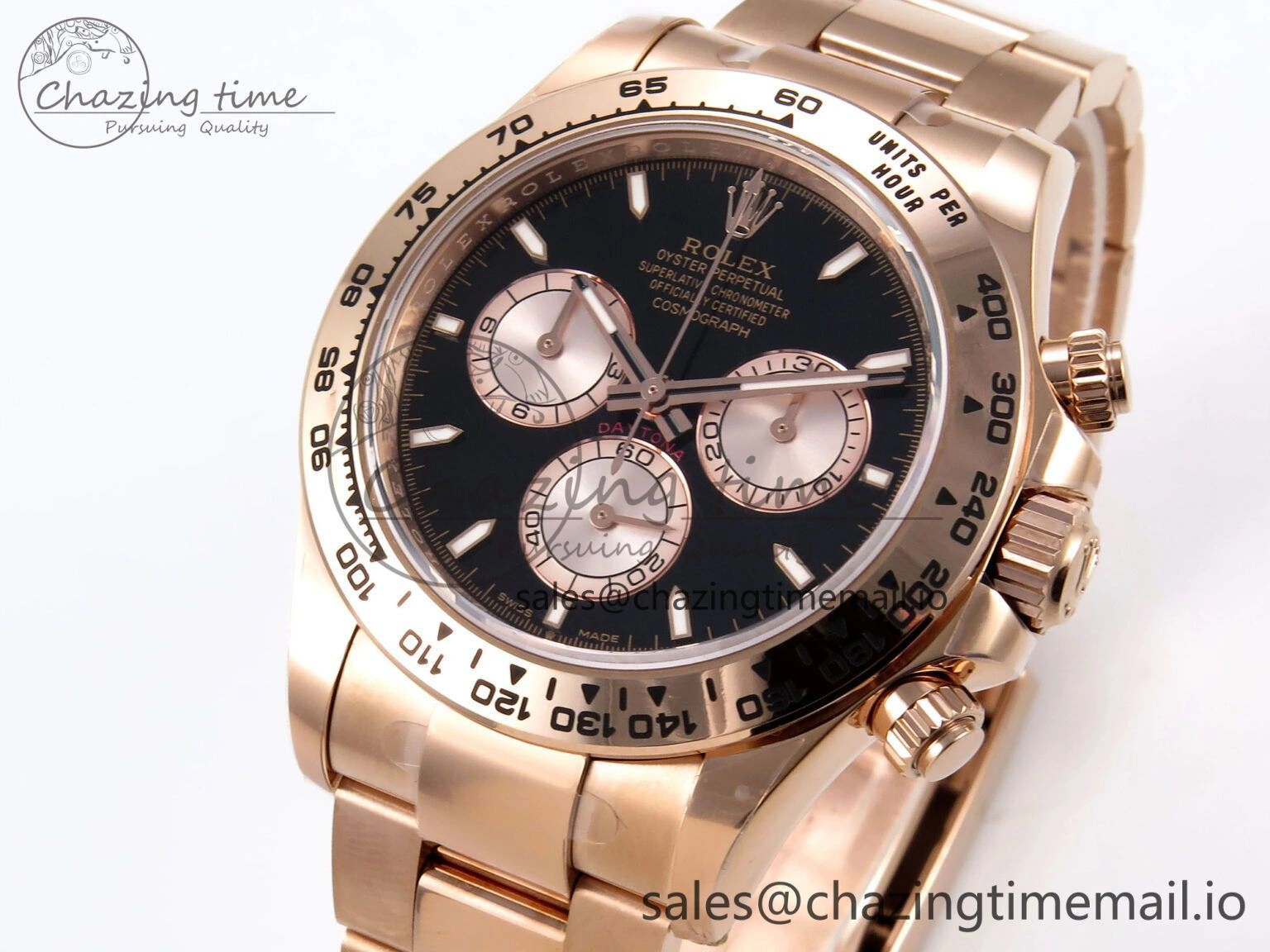 Daytona 126505 APSF 1:1 Best Edition RG Black Dial on RG Bracelet SH4131