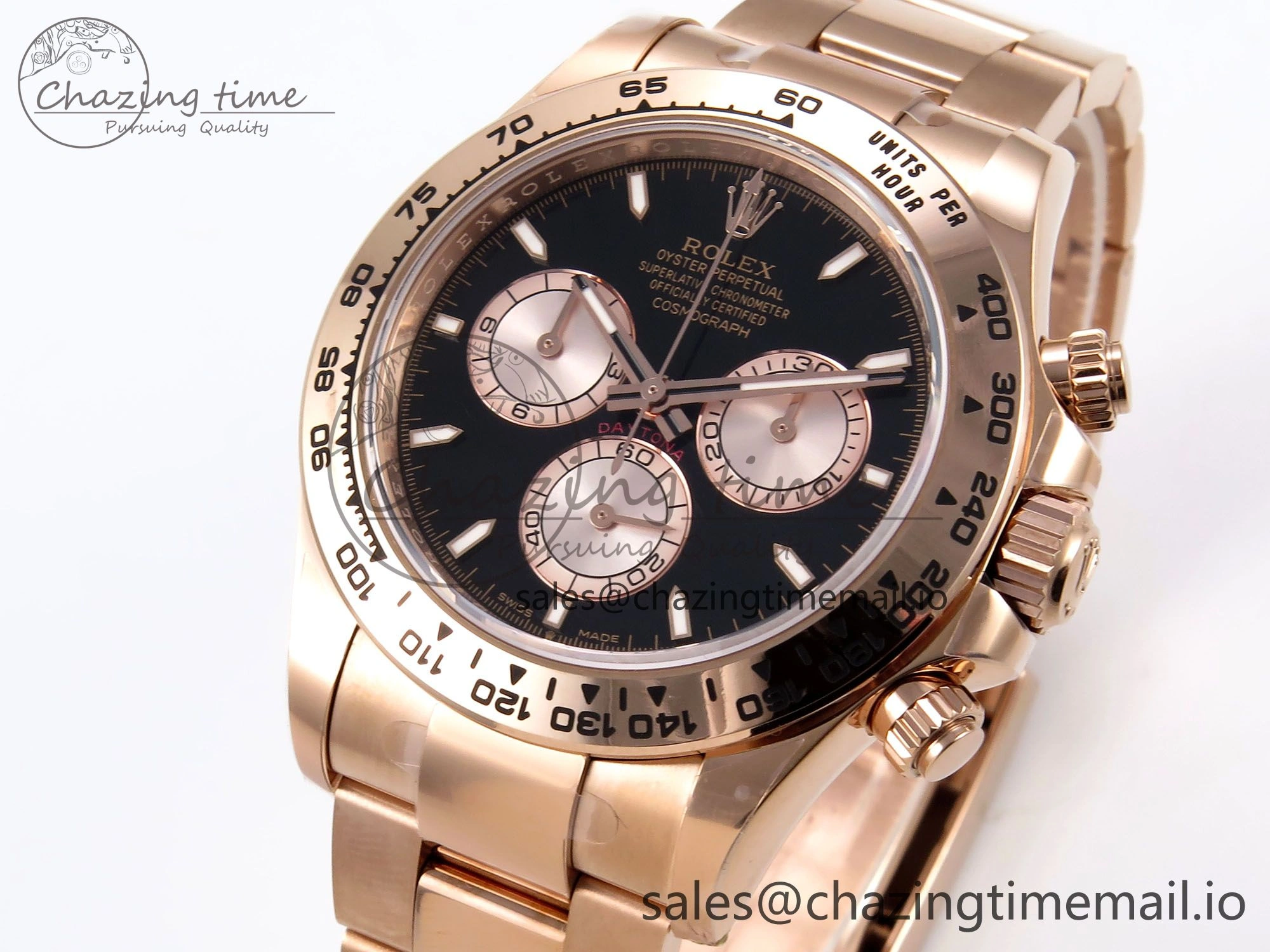 Daytona 126505 APSF 1:1 Best Edition RG Black Dial on RG Bracelet SH4131