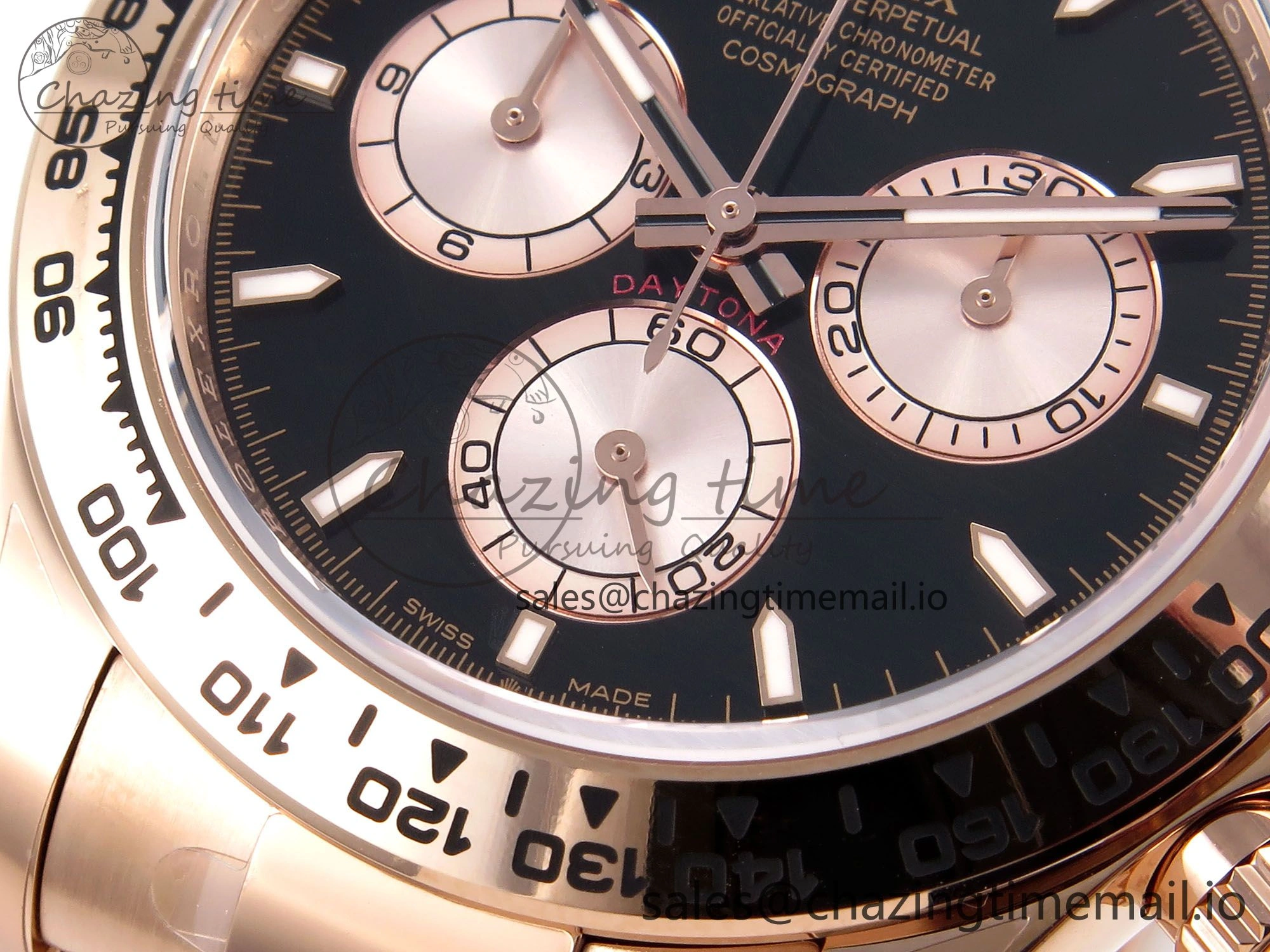 Daytona 126505 APSF 1:1 Best Edition RG Black Dial on RG Bracelet SH4131