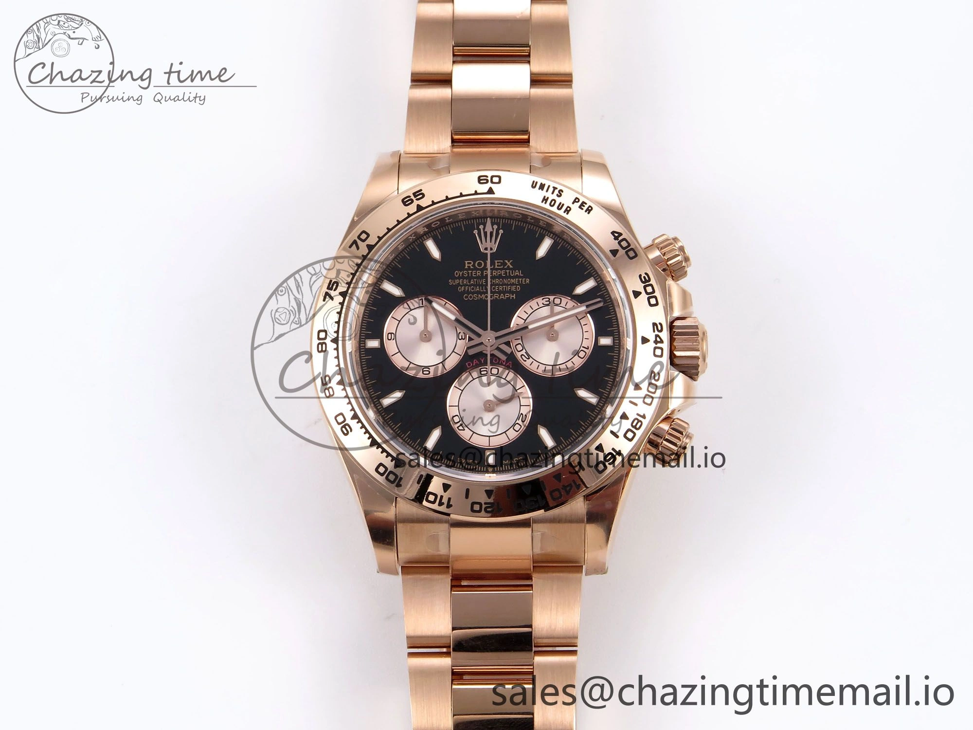 Daytona 126505 APSF 1:1 Best Edition RG Black Dial on RG Bracelet SH4131
