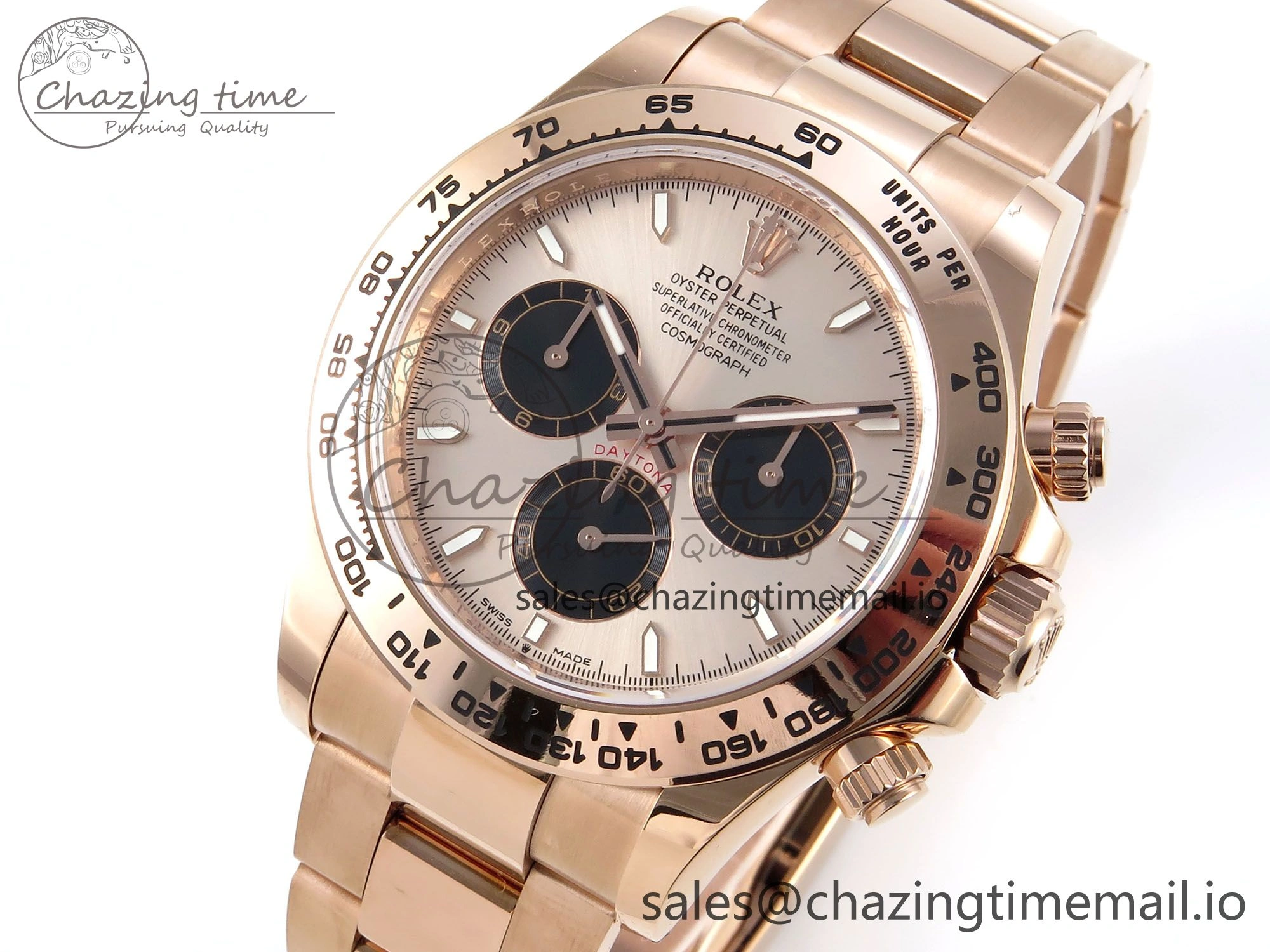 Daytona 126505 APSF 1:1 Best Edition RG Black Dial on RG Braclet SH4131