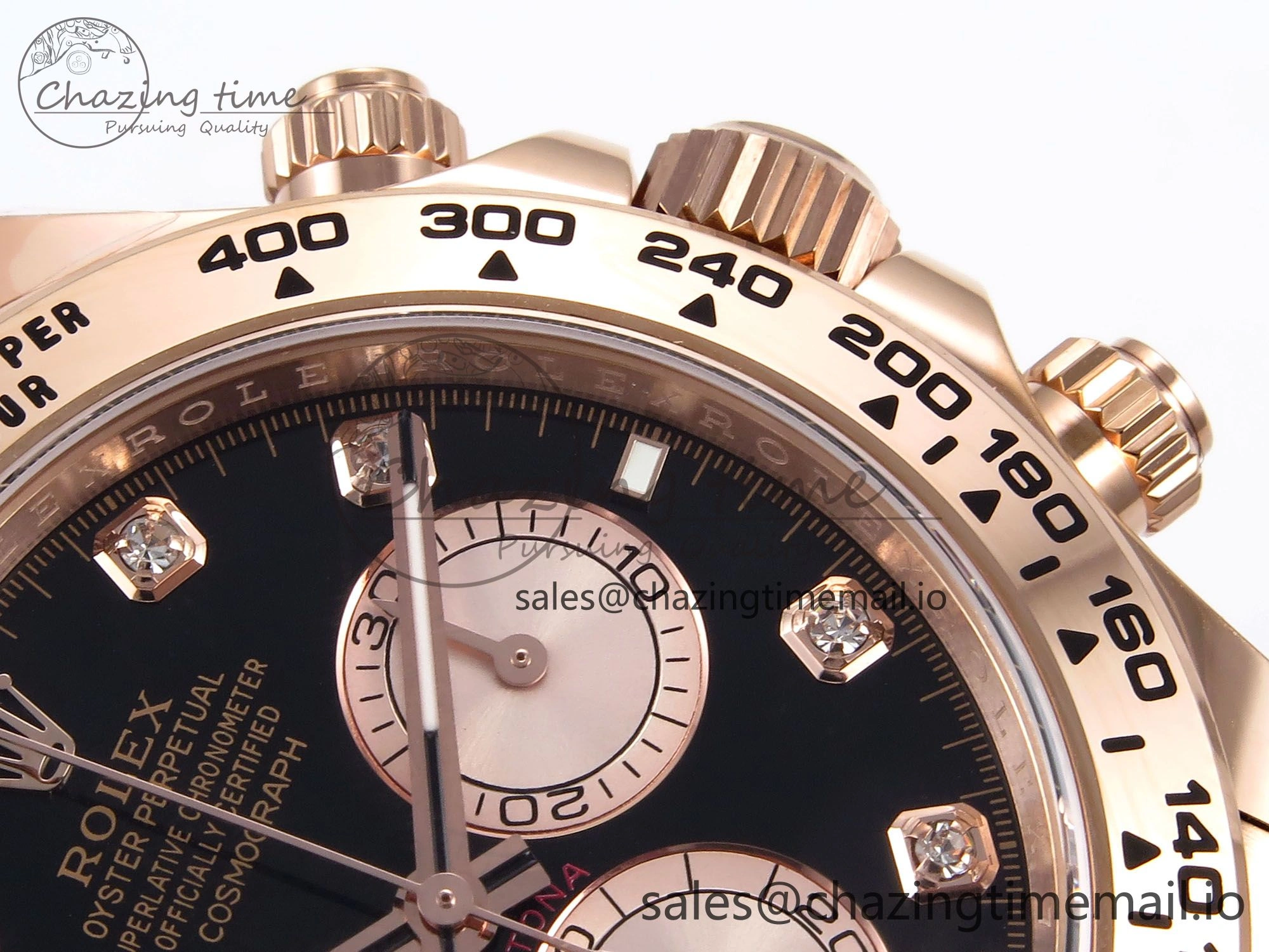 Daytona 126505 APSF 1:1 Best Edition RG Black Diamonds Dial on RG Bracelet SH4131