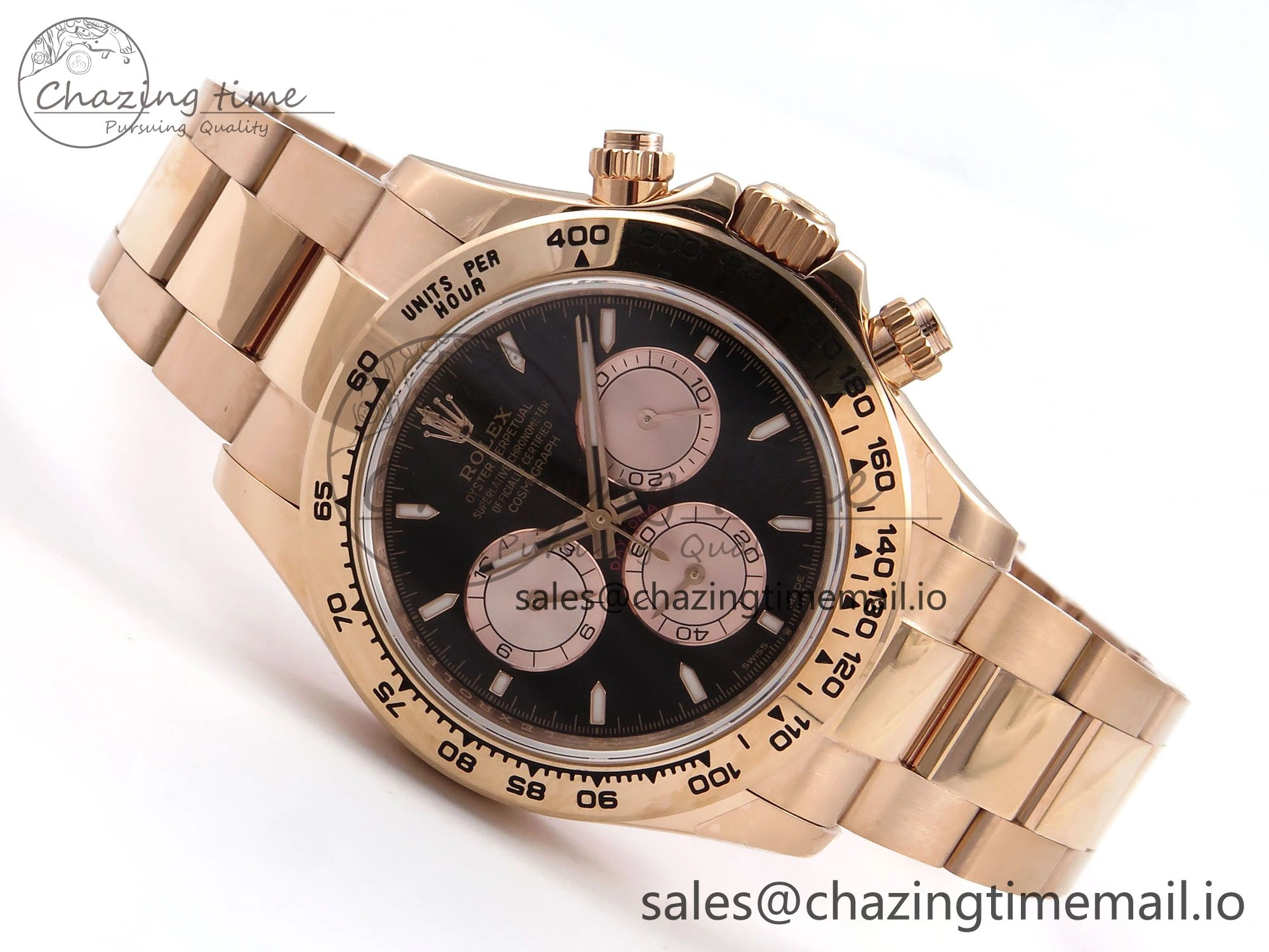 Daytona 126505 QF 1:1 Best Edition Black RG Dial on RG Bracelet SH4131 V6 (Gain Weight）