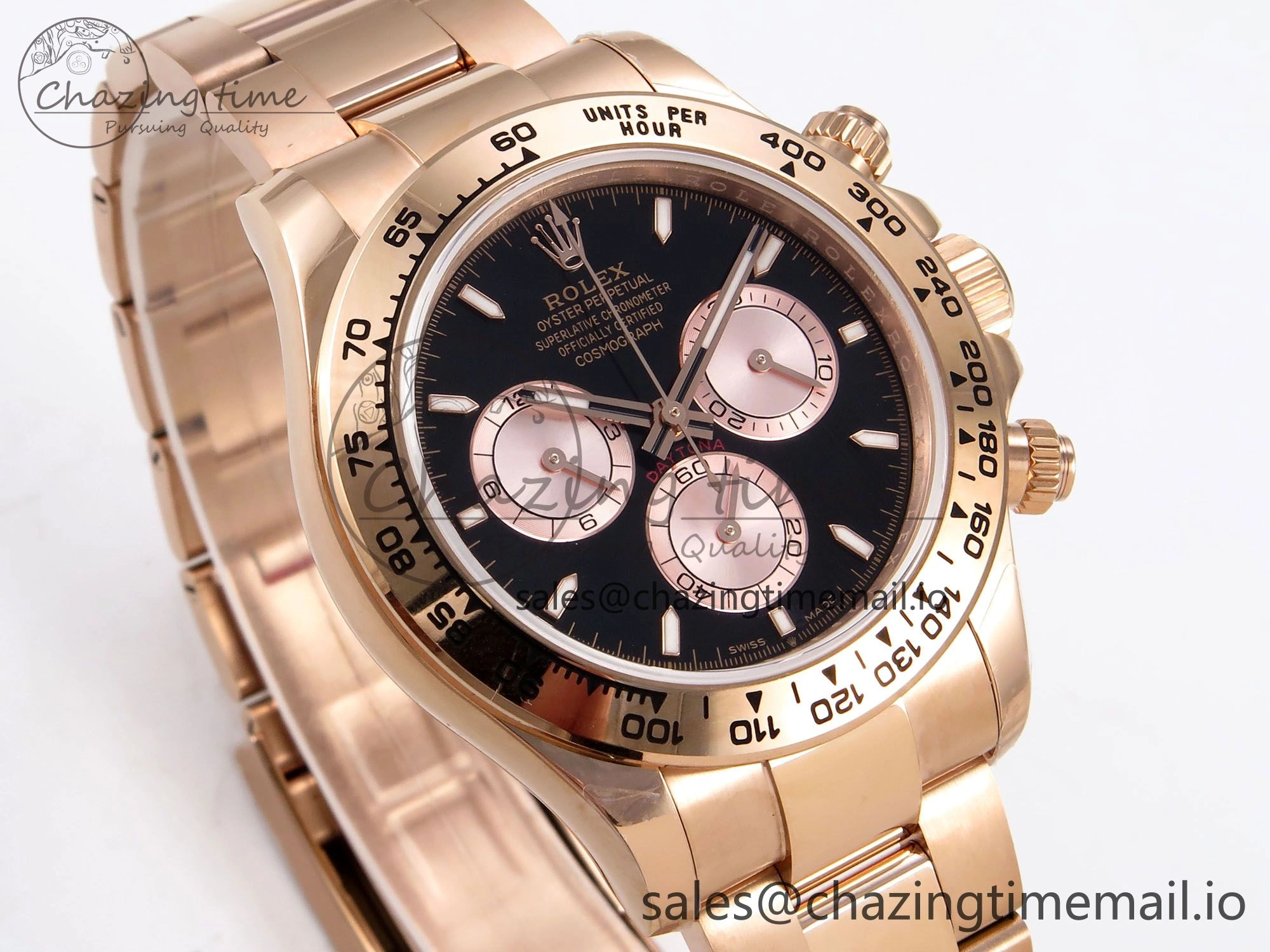 Daytona 126505 QF 1:1 Best Edition Black RG Dial on RG Bracelet SH4131 V6 (Gain Weight）