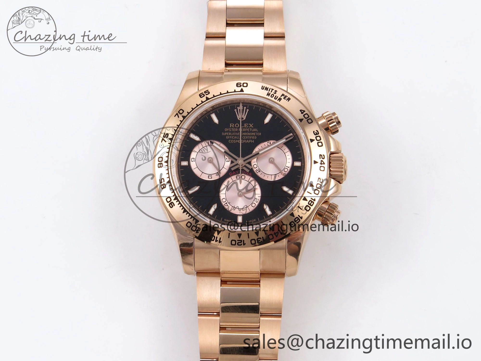 Daytona 126505 QF 1:1 Best Edition Black RG Dial on RG Bracelet SH4131 V6 (Gain Weight）