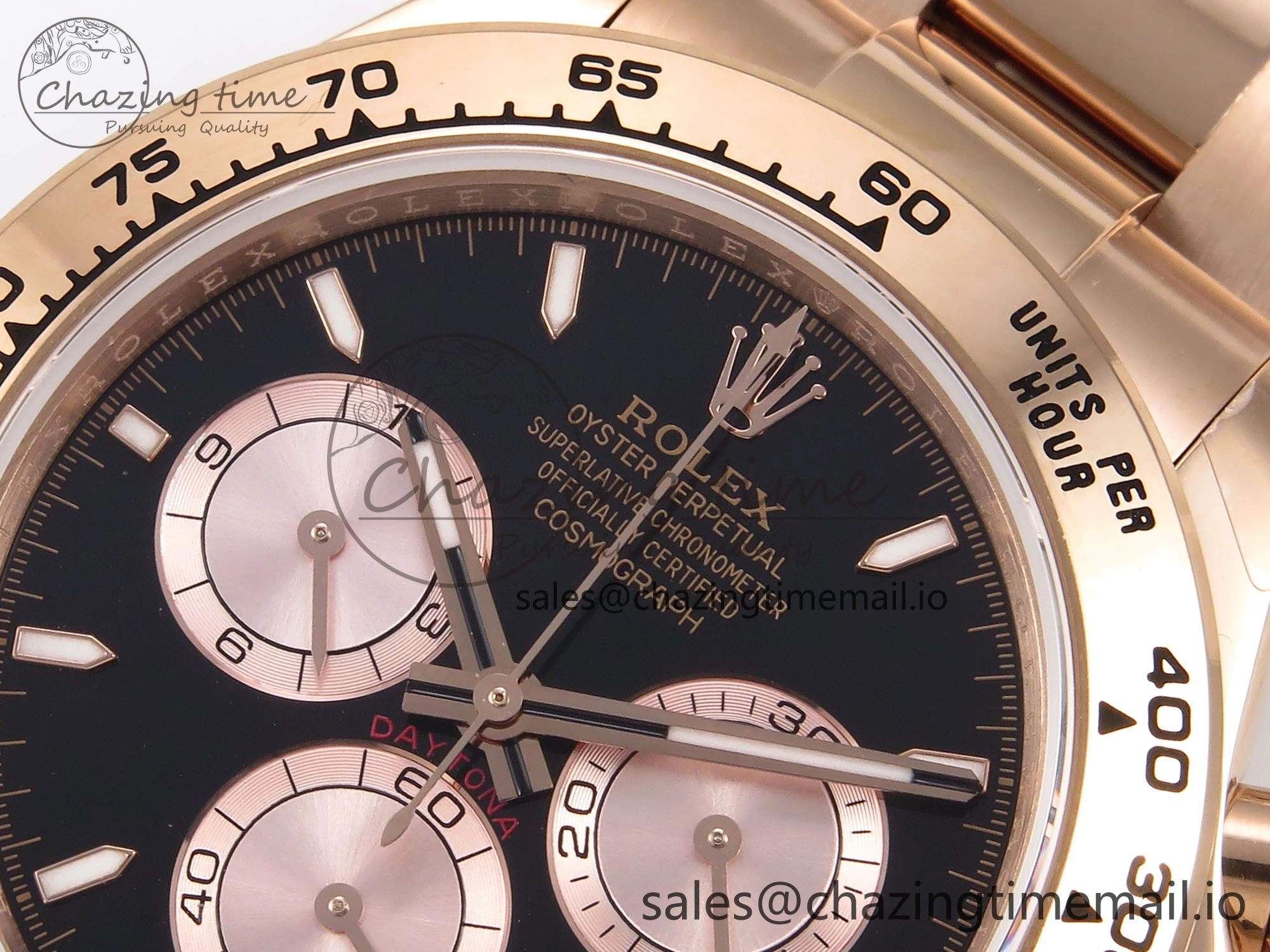 Daytona 126505 QF 1:1 Best Edition Black RG Dial on RG Bracelet SH4131 V6 (Gain Weight）