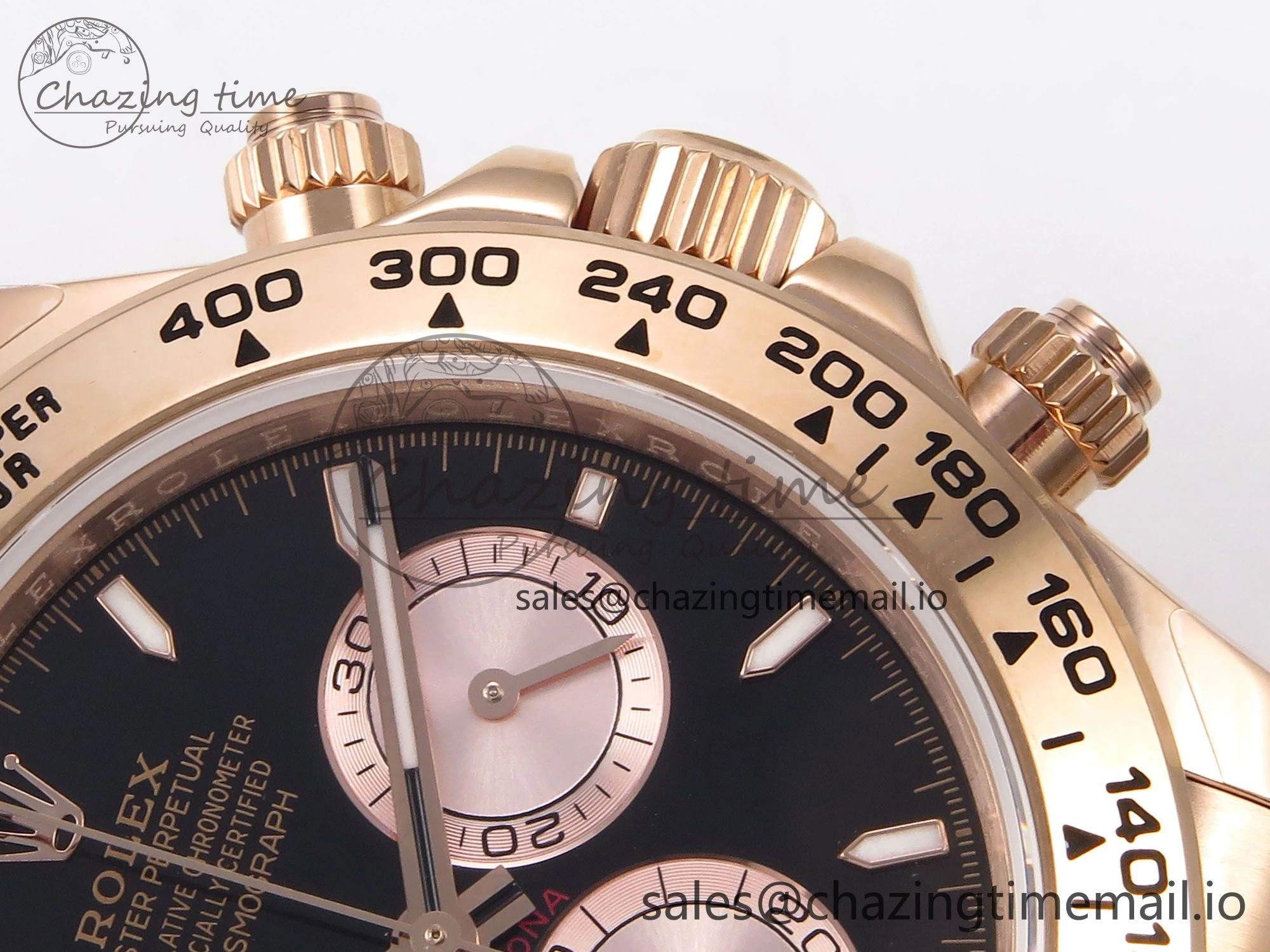 Daytona 126505 QF 1:1 Best Edition Black RG Dial on RG Bracelet SH4131 V6 (Gain Weight）