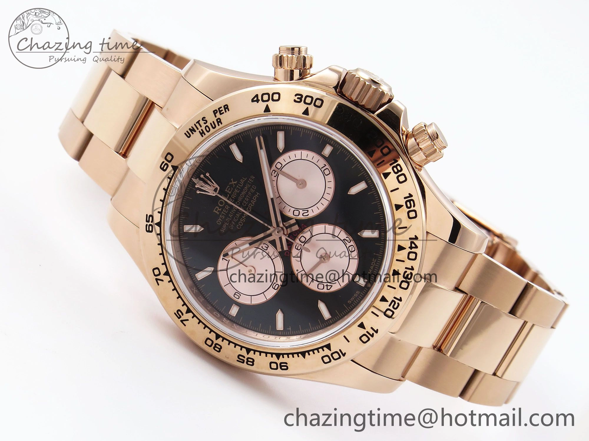 Daytona 126505 QF 1:1 Best Edition Black RG Dial on RG Braclet SH4131 V5