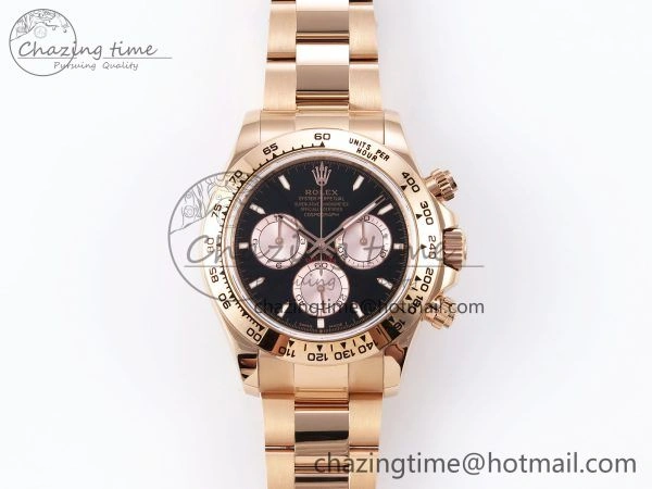 Daytona 126505 QF 1:1 Best Edition Black RG Dial on RG Braclet SH4131 V5