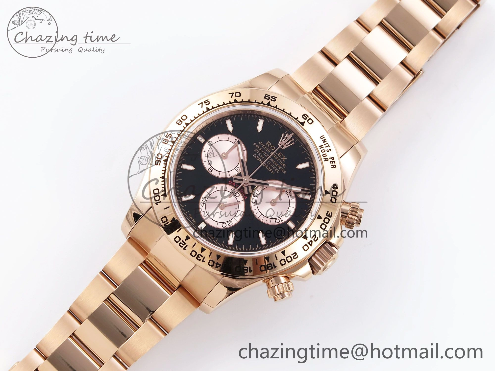 Daytona 126505 QF 1:1 Best Edition Black RG Dial on RG Braclet SH4131 V5