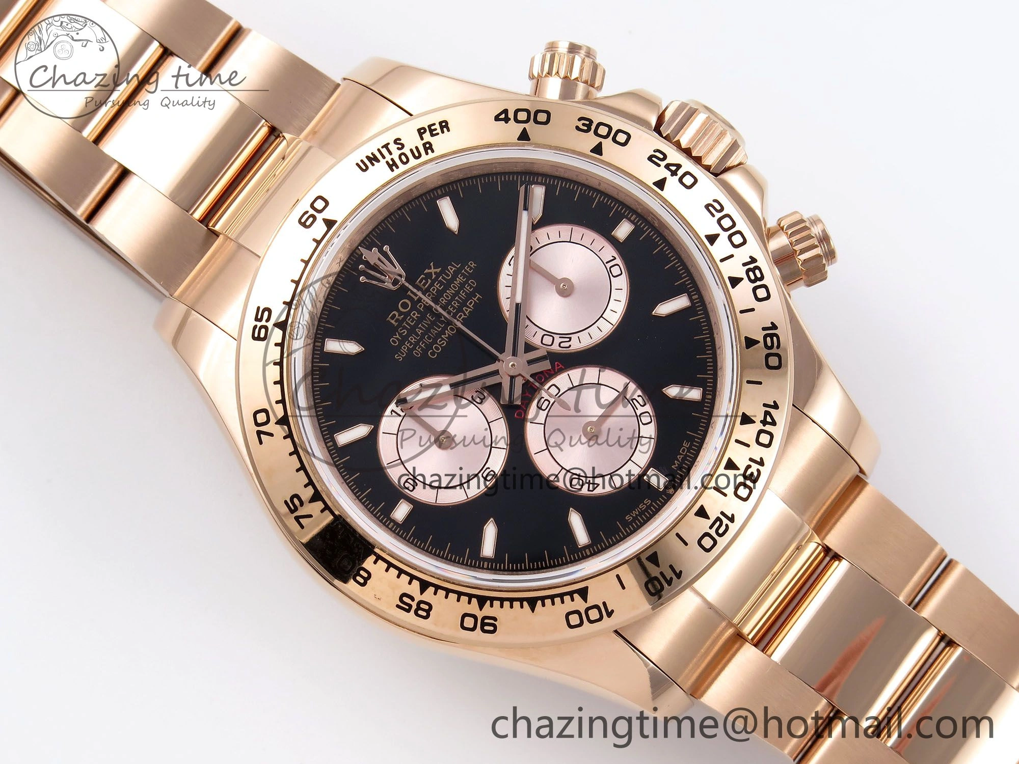 Daytona 126505 QF 1:1 Best Edition Black RG Dial on RG Braclet SH4131 V5