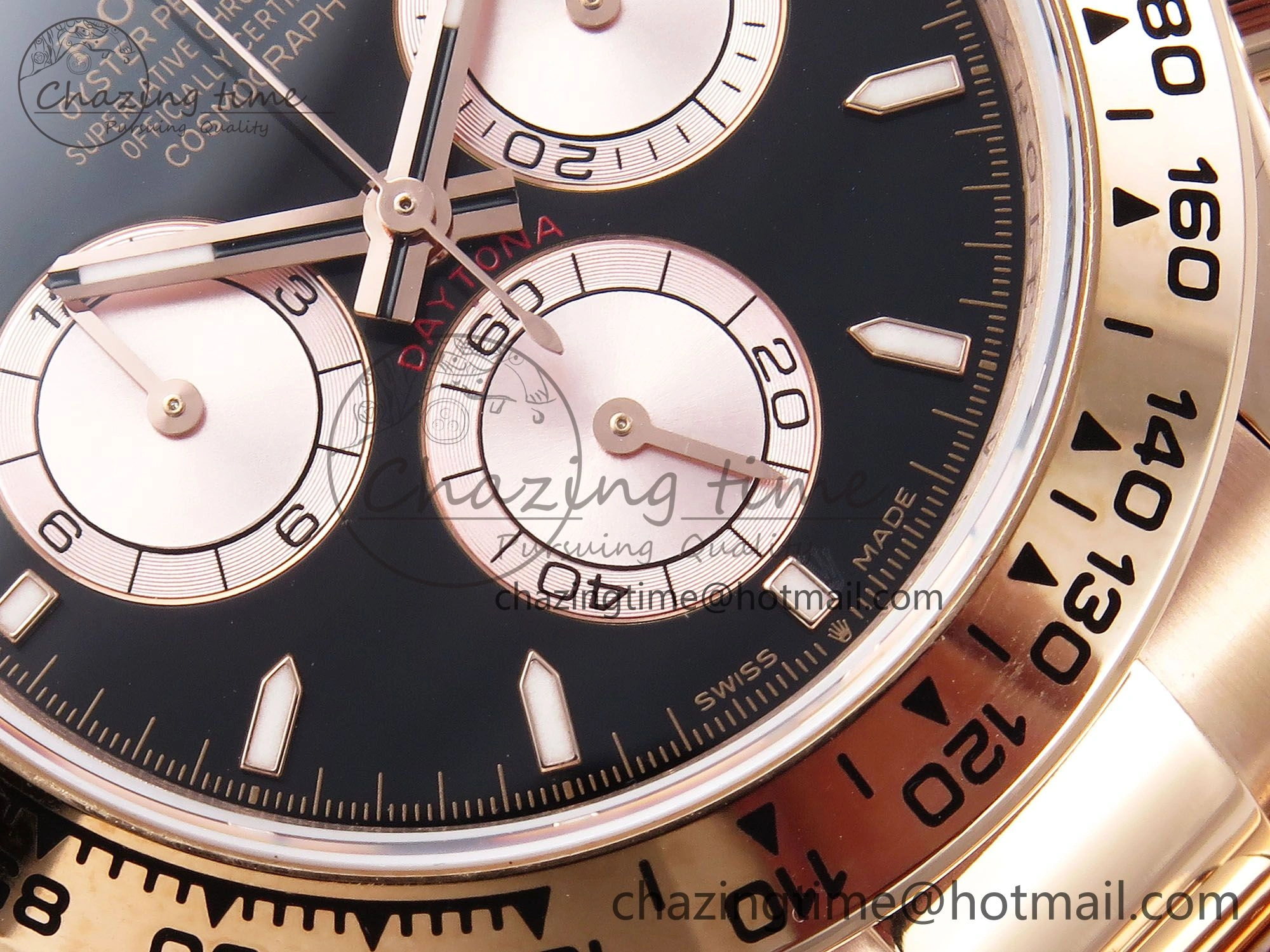 Daytona 126505 QF 1:1 Best Edition Black RG Dial on RG Braclet SH4131 V5