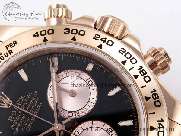 Daytona 126505 QF 1:1 Best Edition Black RG Dial on RG Braclet SH4131 V5