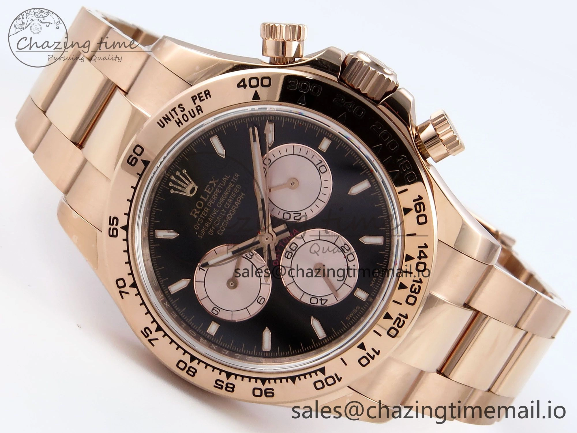 Daytona 126505 QF 1:1 Best Edition Black RG Dial on RG Braclet SH4131 V5
