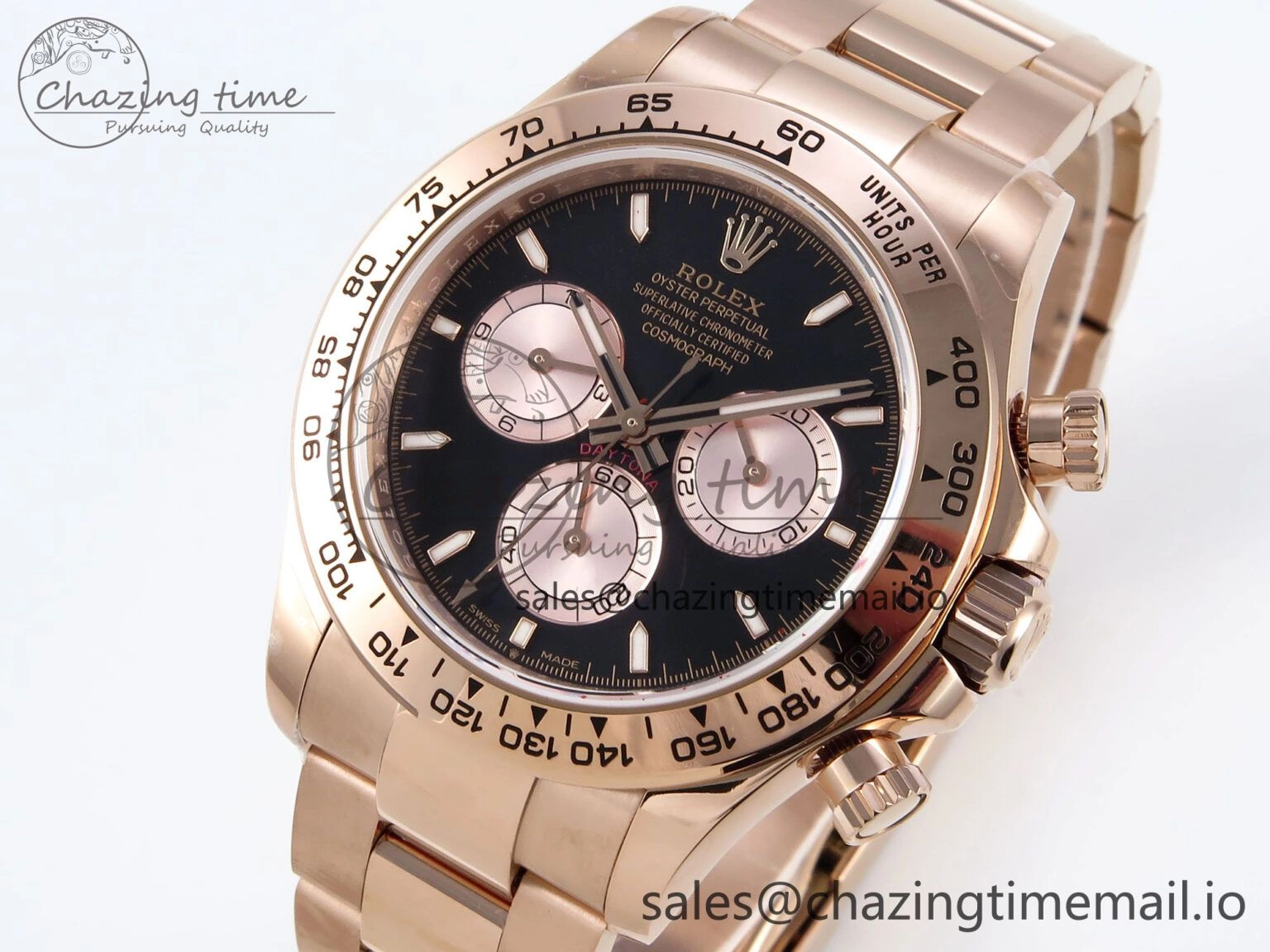 Daytona 126505 QF 1:1 Best Edition Black RG Dial on RG Braclet SH4131 V5