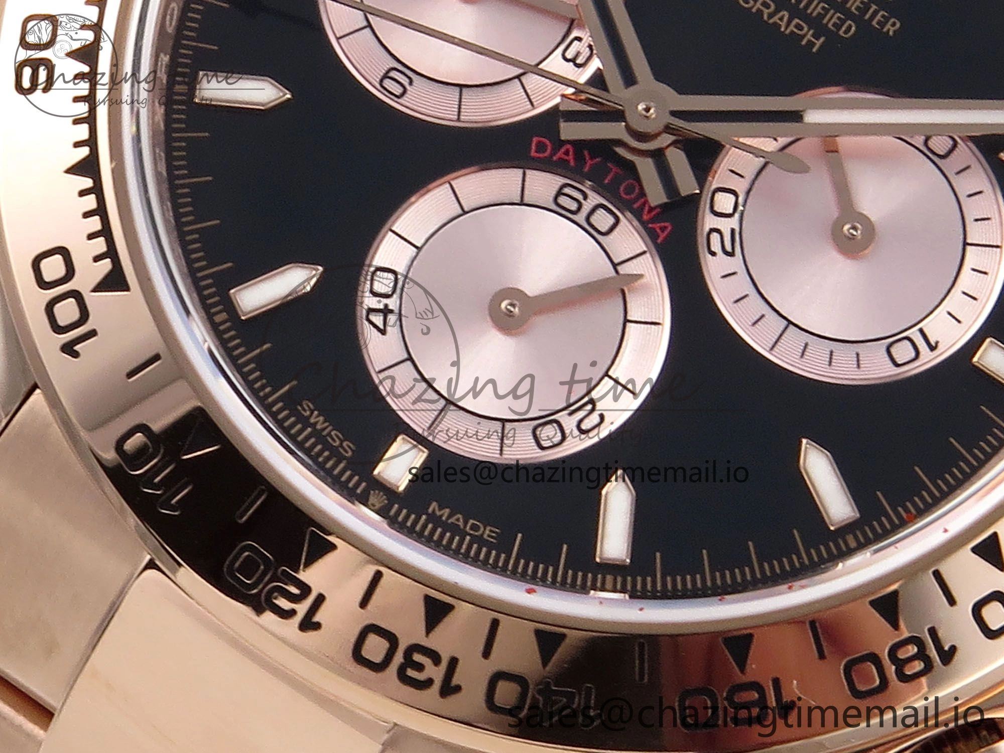 Daytona 126505 QF 1:1 Best Edition Black RG Dial on RG Braclet SH4131 V5