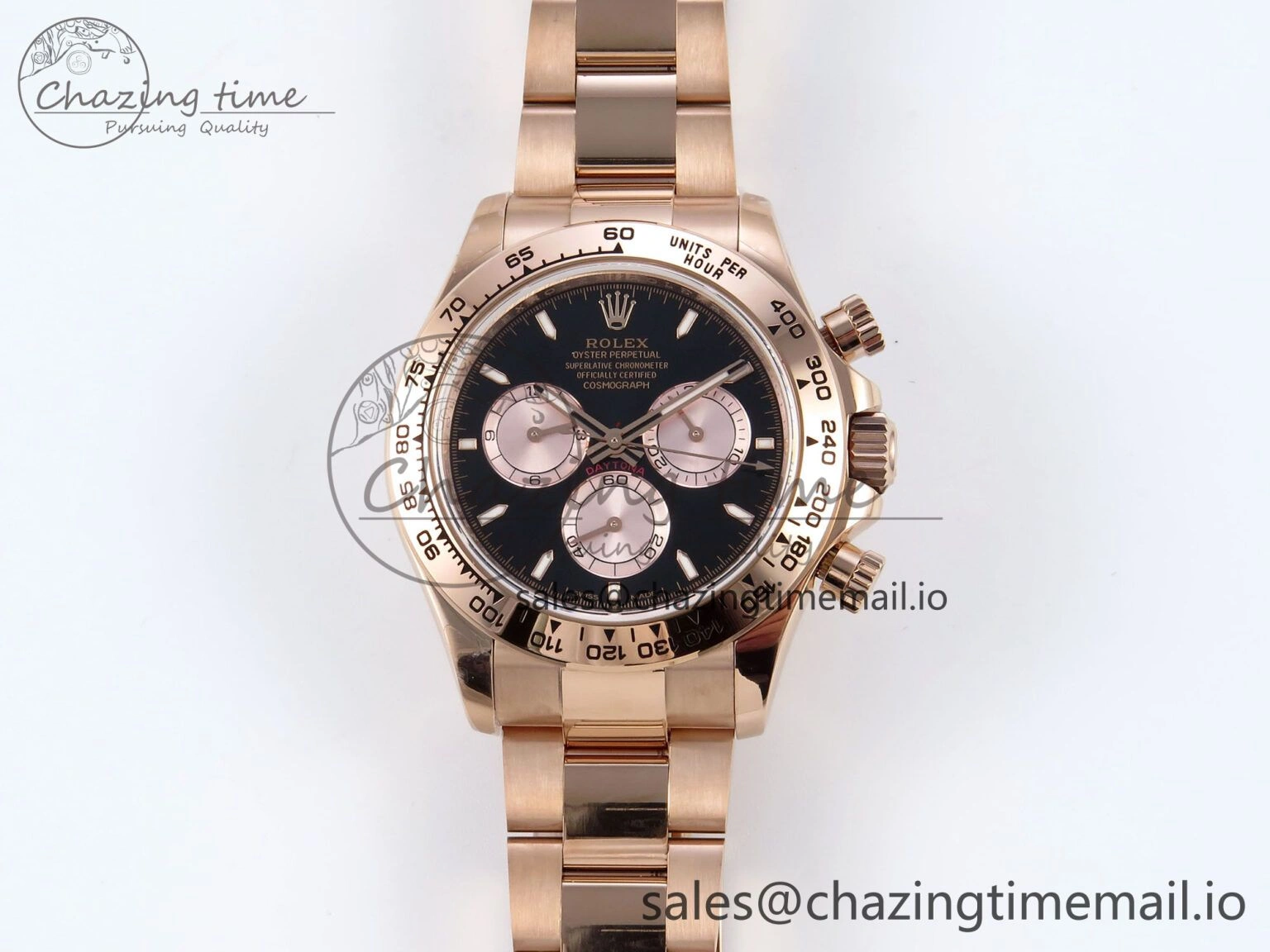 Daytona 126505 QF 1:1 Best Edition Black RG Dial on RG Braclet SH4131 V5