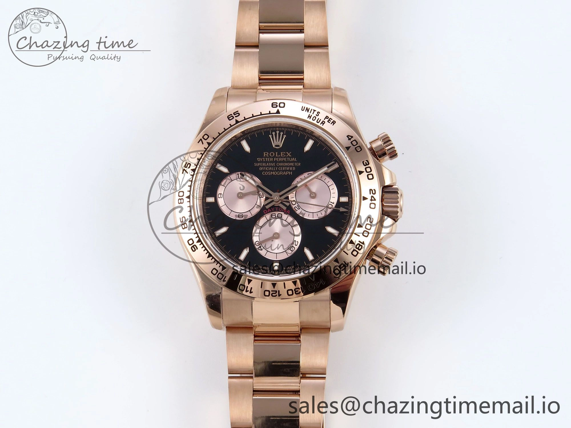 Daytona 126505 QF 1:1 Best Edition Black RG Dial on RG Braclet SH4131 V5