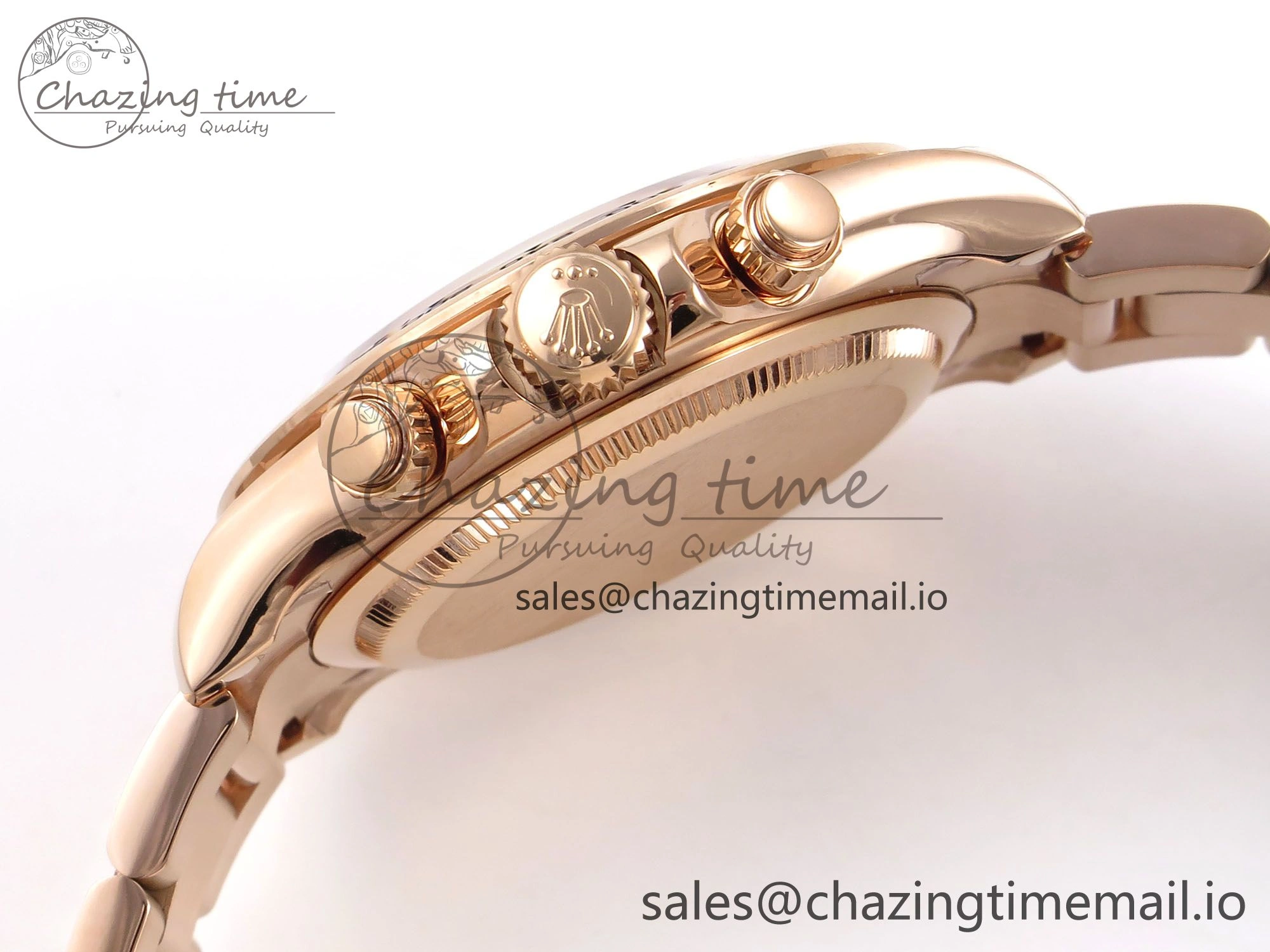 Daytona 126505 QF 1:1 Best Edition Black RG Diamonds Dial on RG Bracelet SH4131 V6 (Gain Weight）