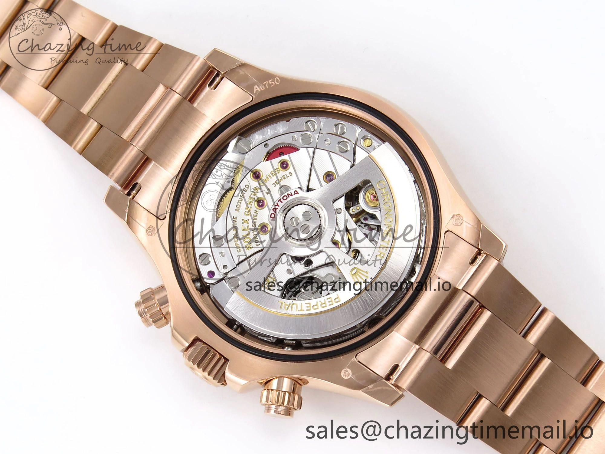 Daytona 126505 QF 1:1 Best Edition Black RG Diamonds Dial on RG Bracelet SH4131 V6 (Gain Weight）