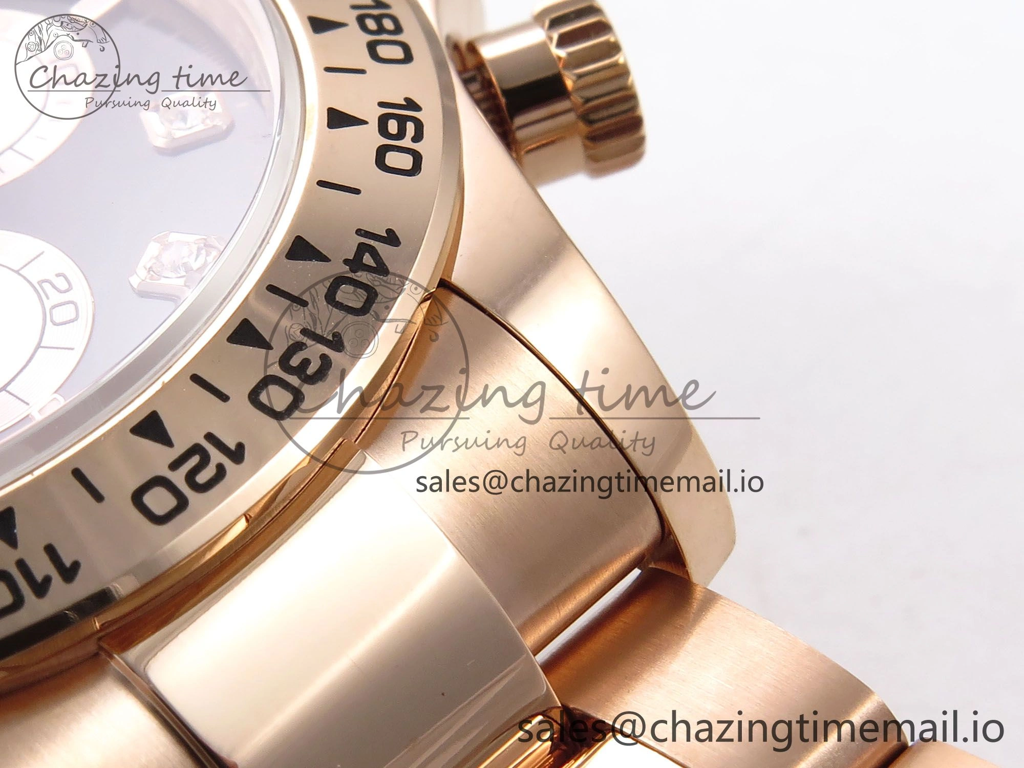 Daytona 126505 QF 1:1 Best Edition Black RG Diamonds Dial on RG Bracelet SH4131 V6 (Gain Weight）