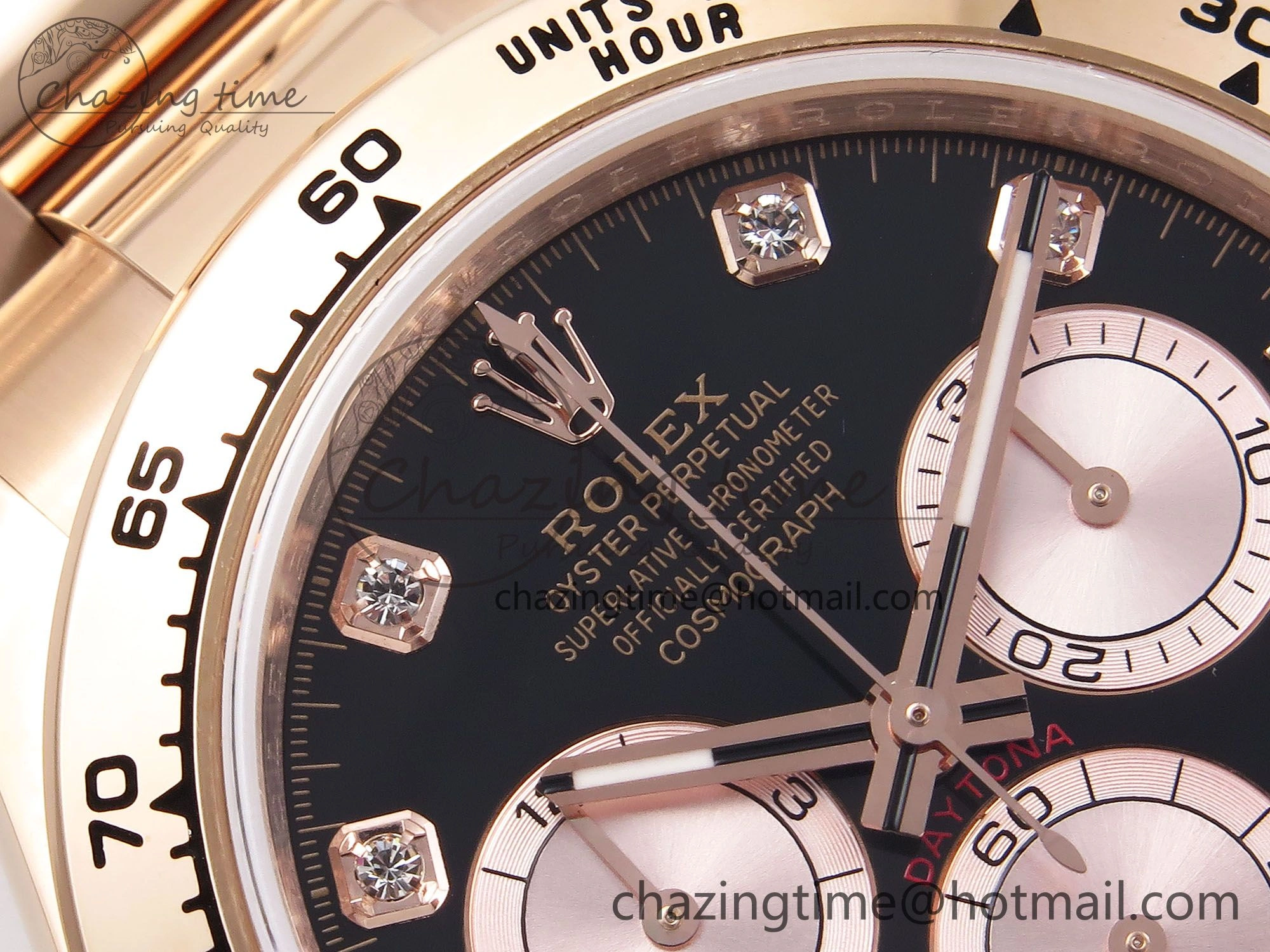 Daytona 126505 QF 1:1 Best Edition Black RG Diamonds Dial on RG Braclet SH4131 V5