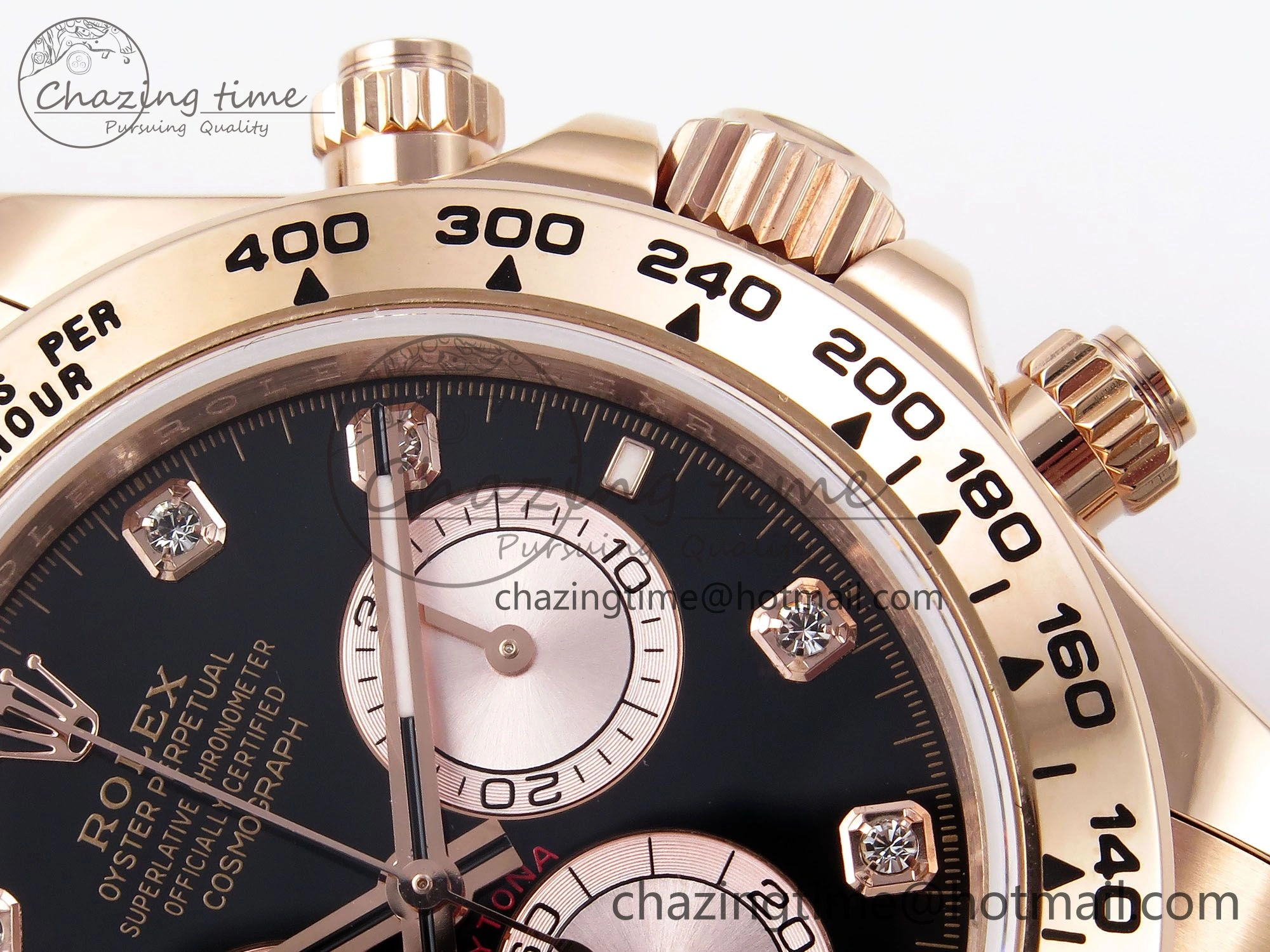 Daytona 126505 QF 1:1 Best Edition Black RG Diamonds Dial on RG Braclet SH4131 V5