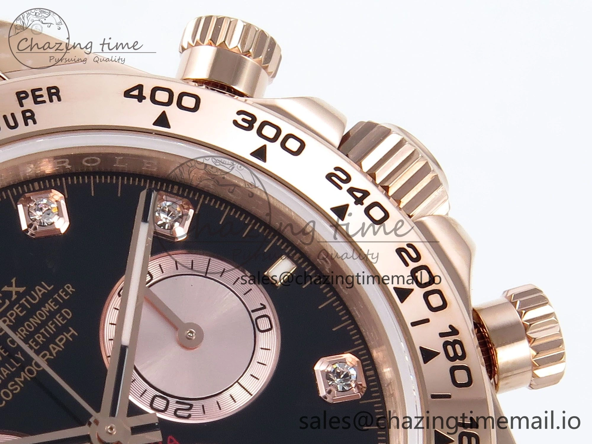 Daytona 126505 QF 1:1 Best Edition Black RG Diamonds Dial on RG Braclet SH4131 V5