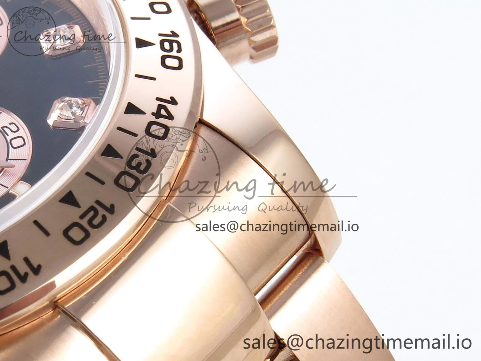 Daytona 126505 QF 1:1 Best Edition Black RG Diamonds Dial on RG Braclet SH4131 V5