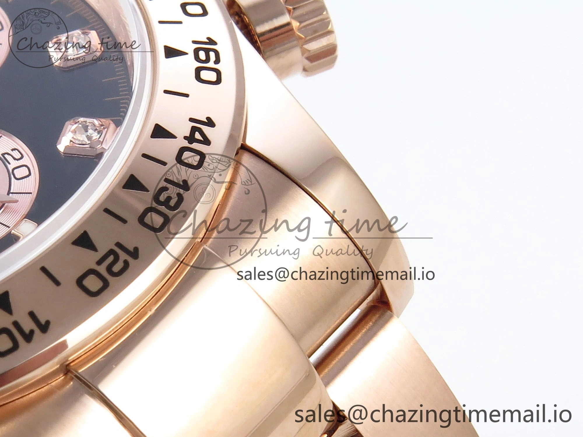 Daytona 126505 QF 1:1 Best Edition Black RG Diamonds Dial on RG Braclet SH4131 V5