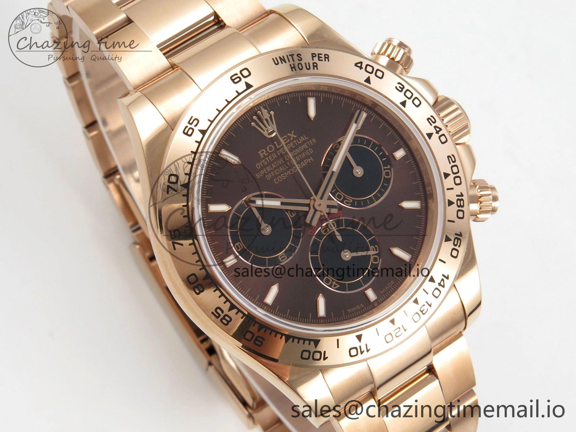 Daytona 126505 QF 1:1 Best Edition Brown Dial Stick Markers On RG Bracelet SH4131 V6（Gain Weight）