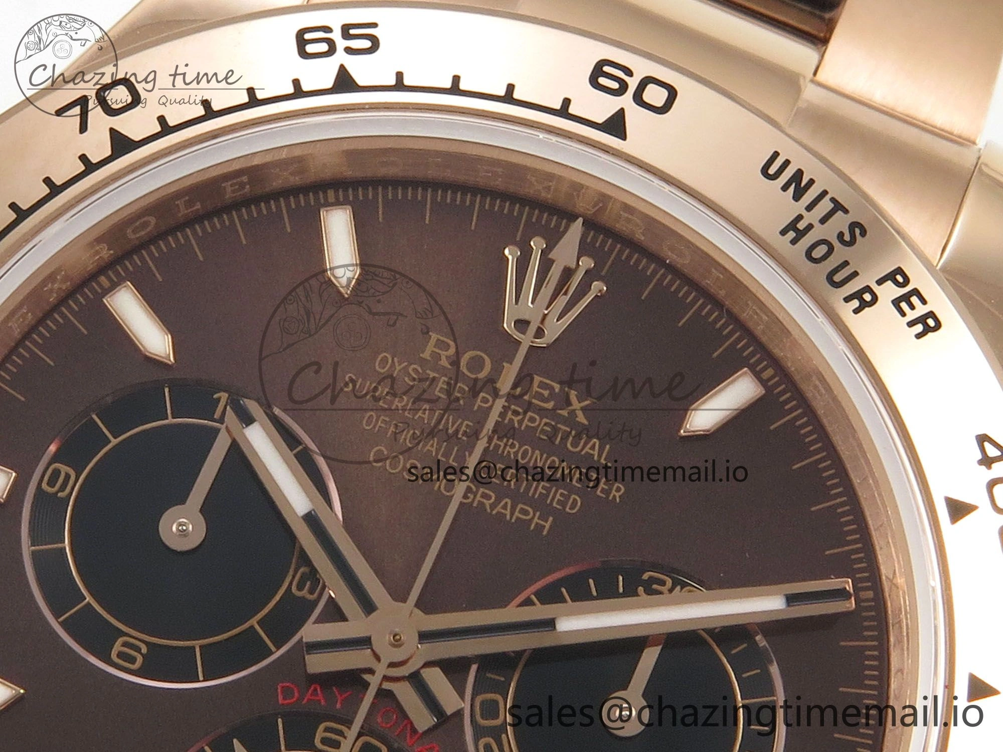 Daytona 126505 QF 1:1 Best Edition Brown Dial Stick Markers On RG Bracelet SH4131 V6（Gain Weight）