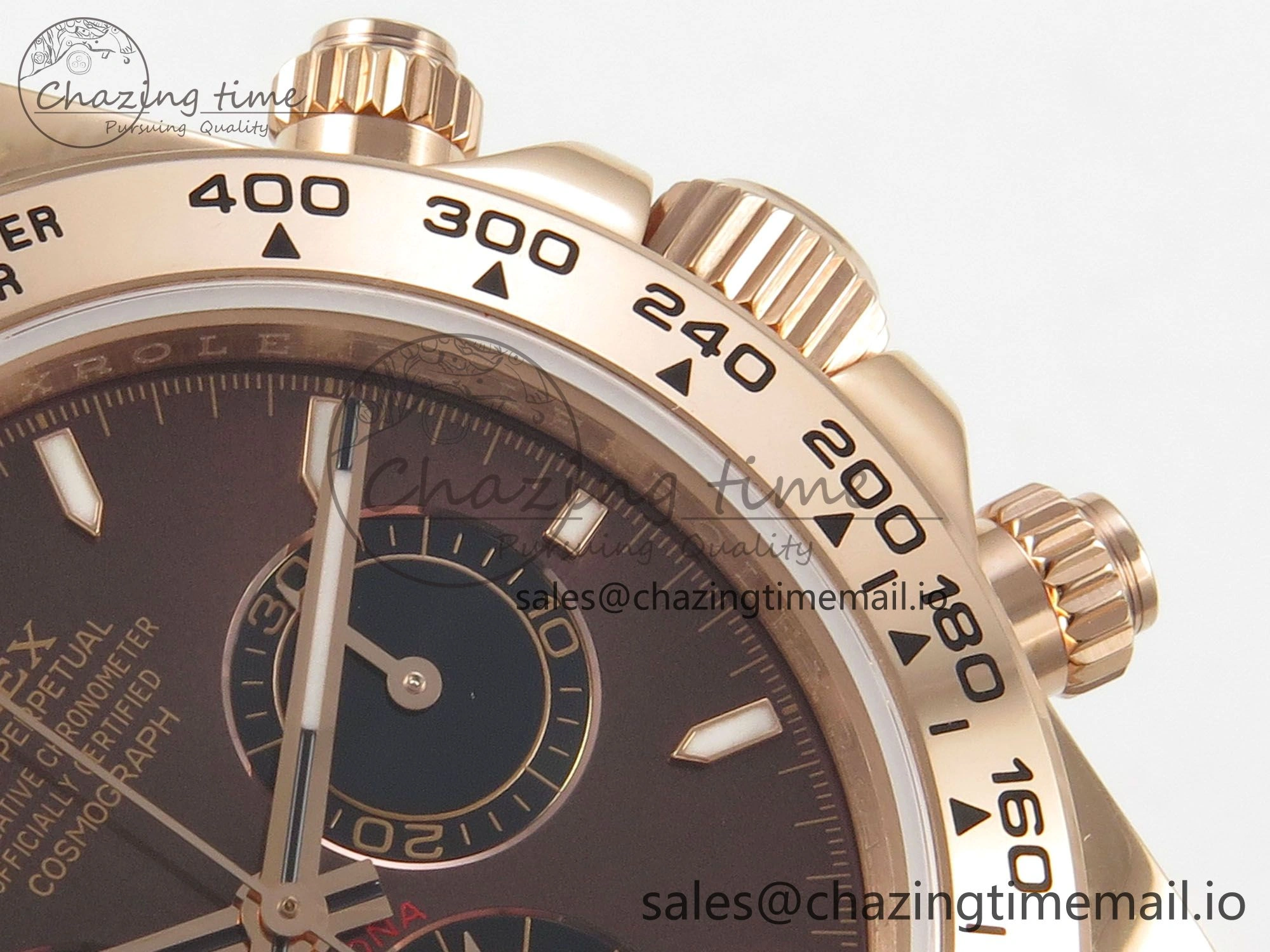 Daytona 126505 QF 1:1 Best Edition Brown Dial Stick Markers On RG Bracelet SH4131 V6（Gain Weight）