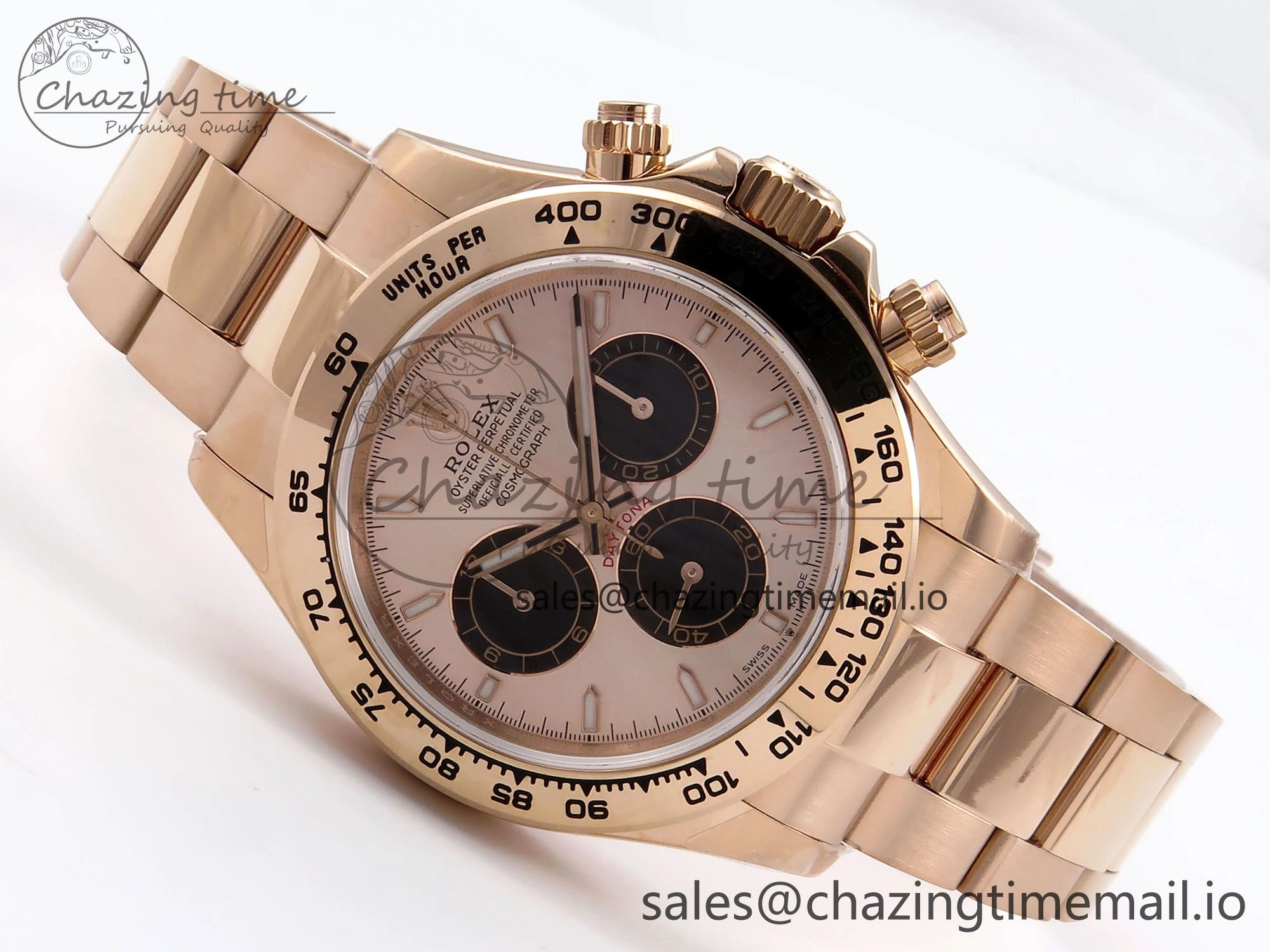 Daytona 126505 QF 1:1 Best Edition RG Black Dial on RG Bracelet SH4131 V6 (Gain Weight）