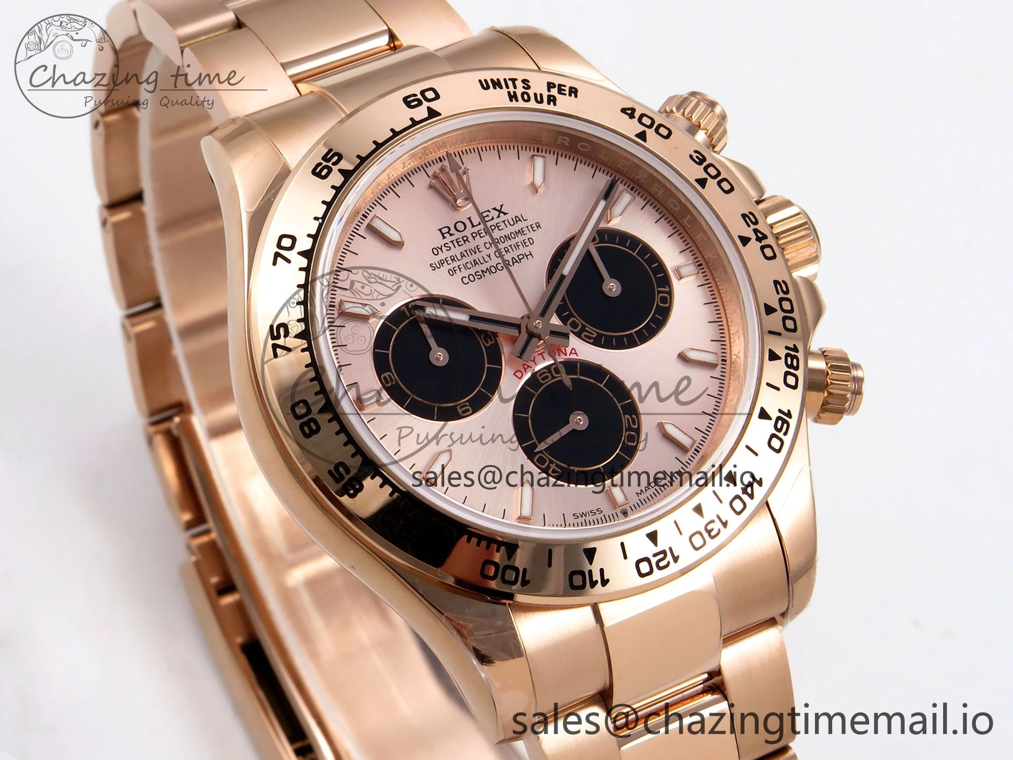 Daytona 126505 QF 1:1 Best Edition RG Black Dial on RG Bracelet SH4131 V6 (Gain Weight）