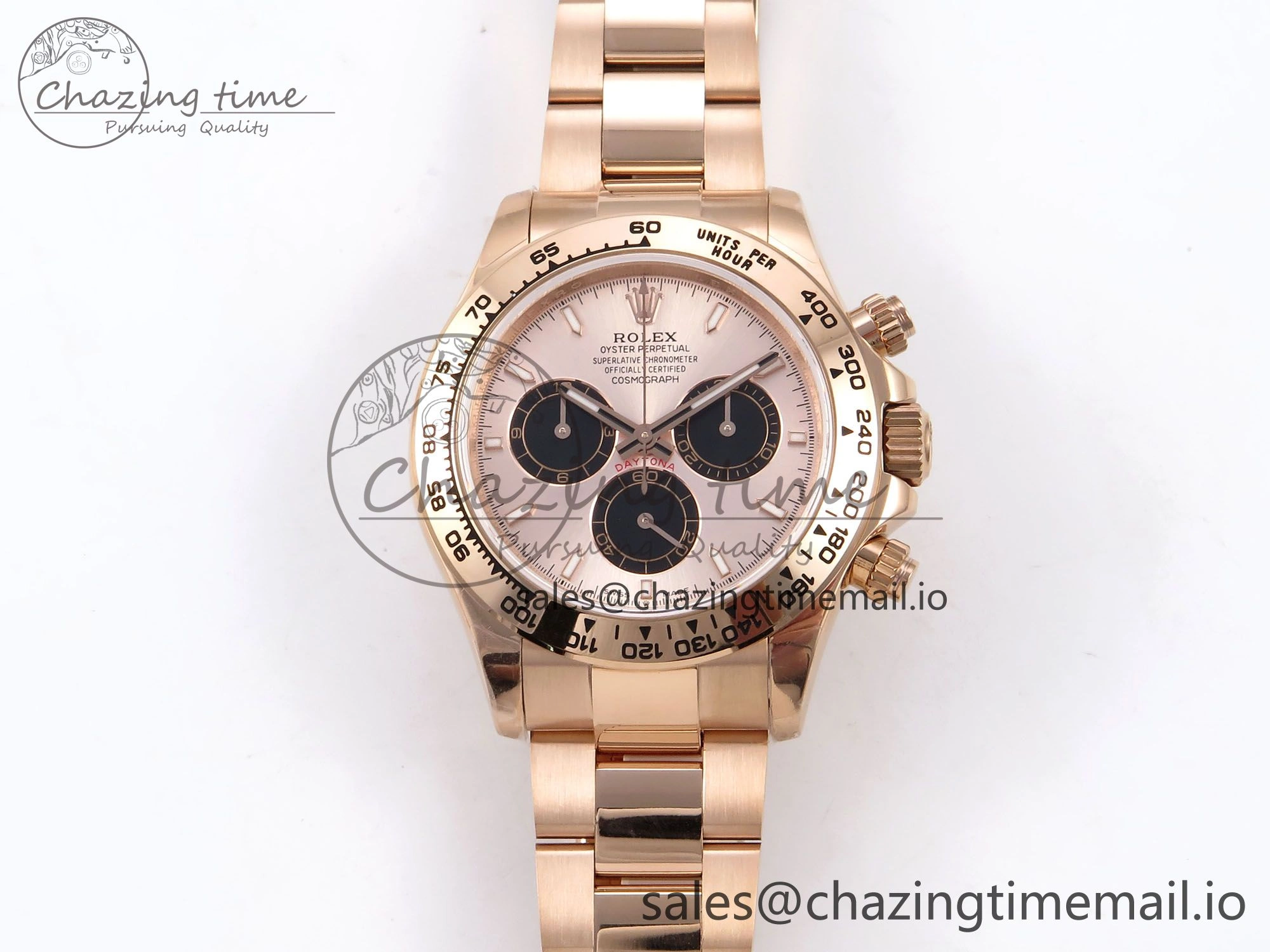 Daytona 126505 QF 1:1 Best Edition RG Black Dial on RG Bracelet SH4131 V6 (Gain Weight）